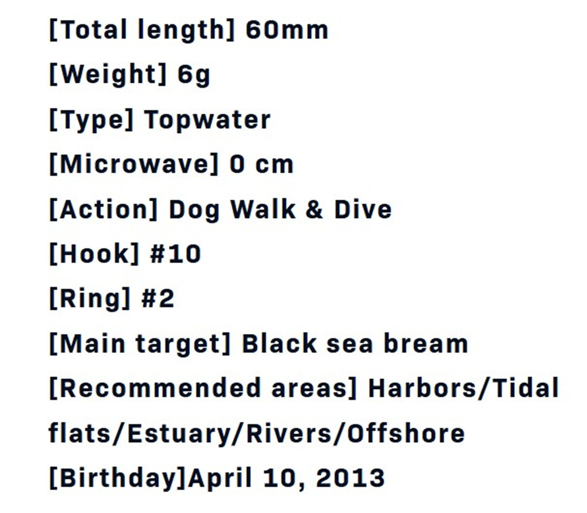Ima Pugachev's Cobra 60 Floating Lure X5668 (3878)
