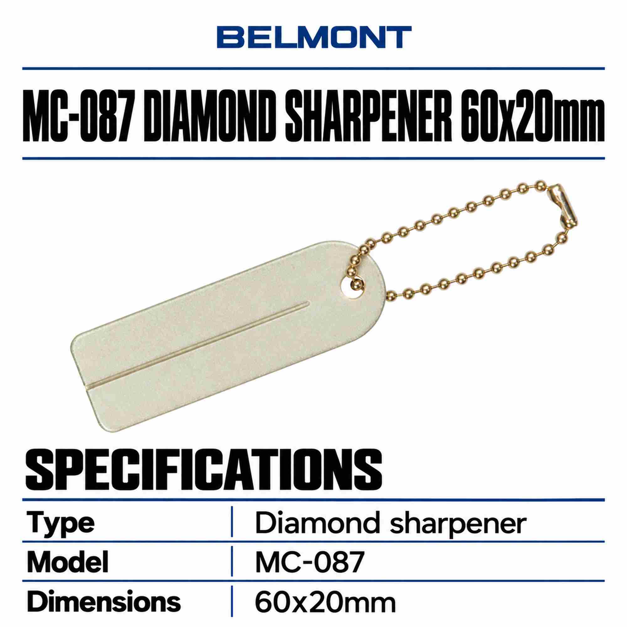 Belmont MP-087 Diamond Sharpener 60x20mm (0870)
