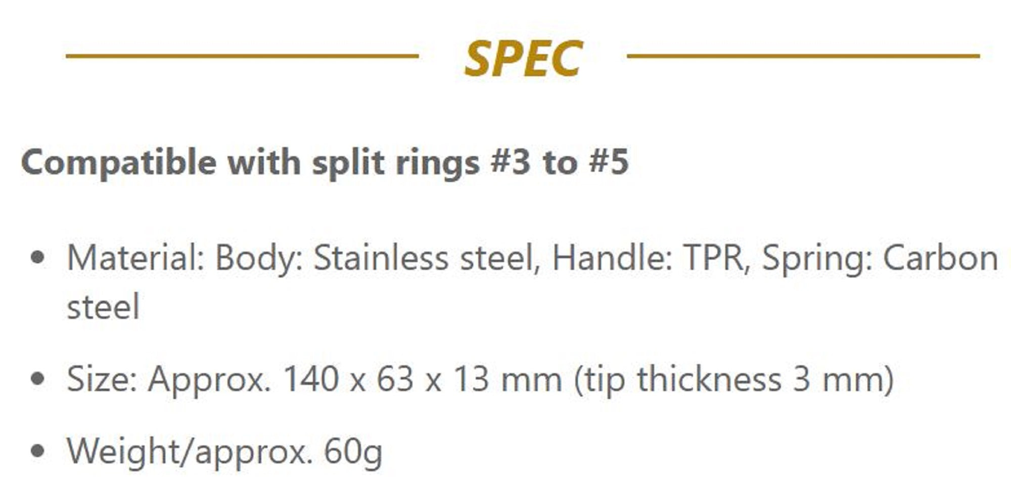 Technical specifications of a product on a white background