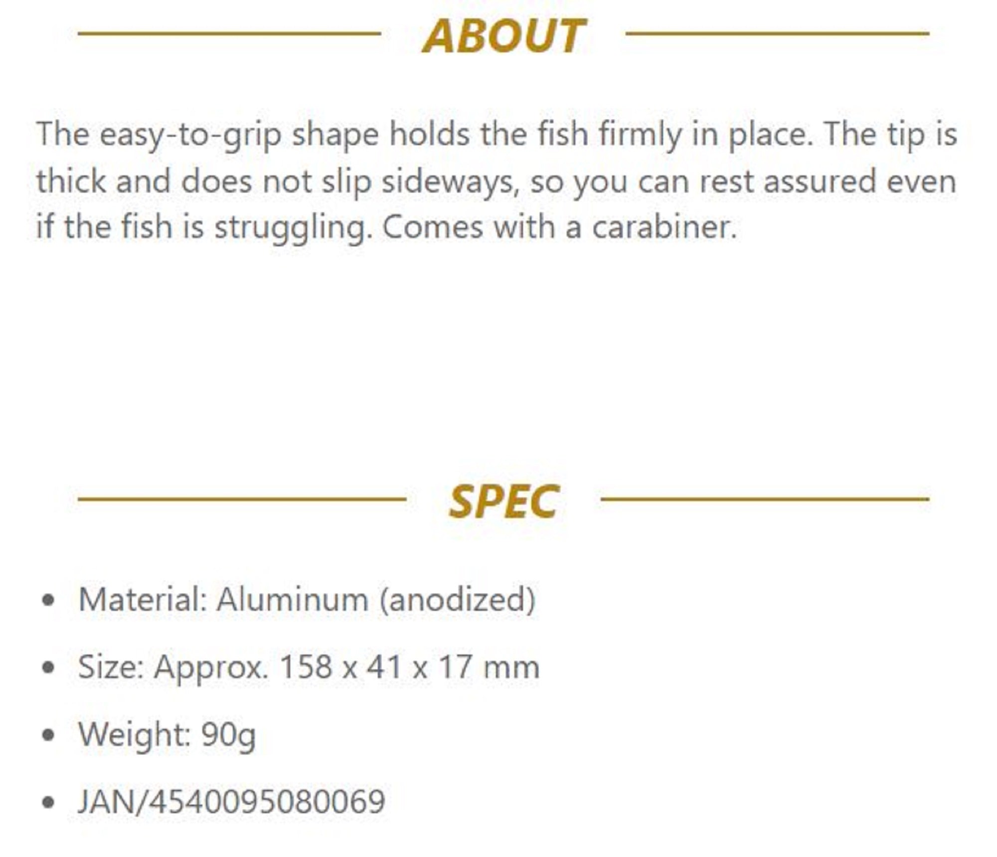 Belmont MR-006 Fish Grip Mini Aluminium 158 x 41 x 17mm Blue (0069)