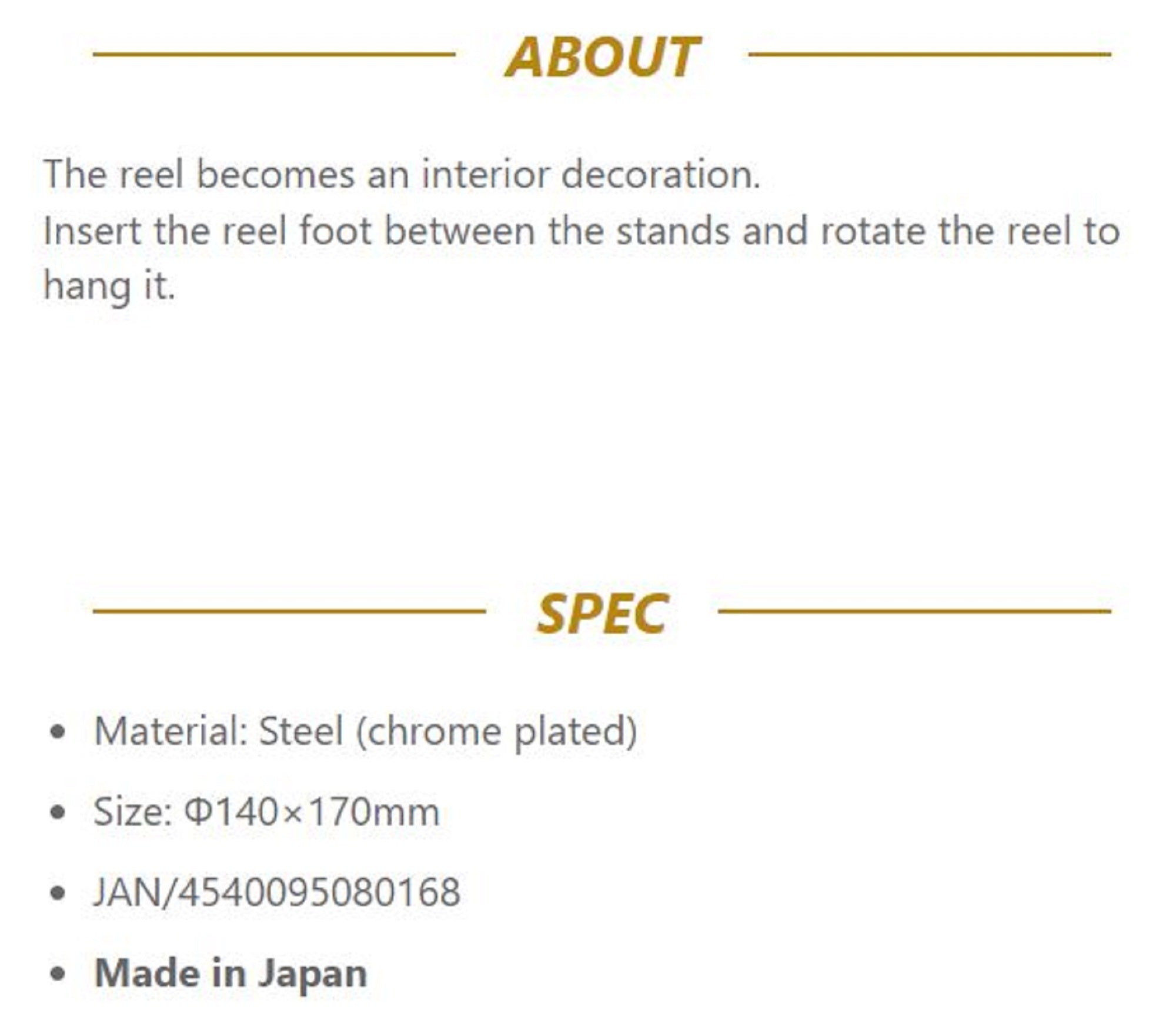 Belmont MR-16 Spinning Reel Stand 170mm Silver (0168)