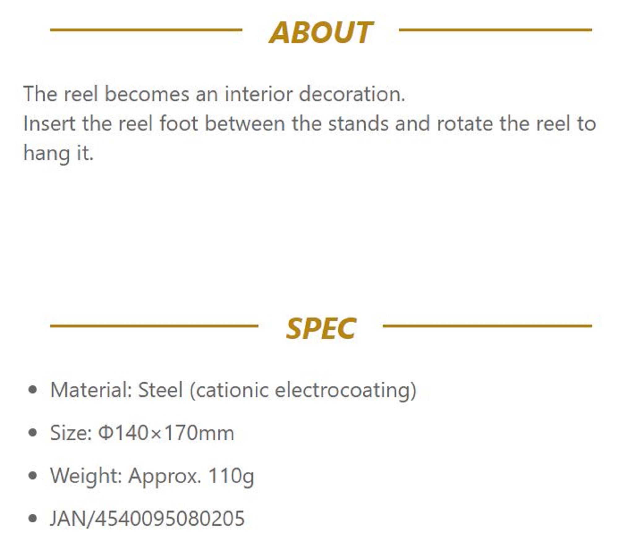 Belmont MR-20 Spinning Reel Stand 170mm Black (0205)