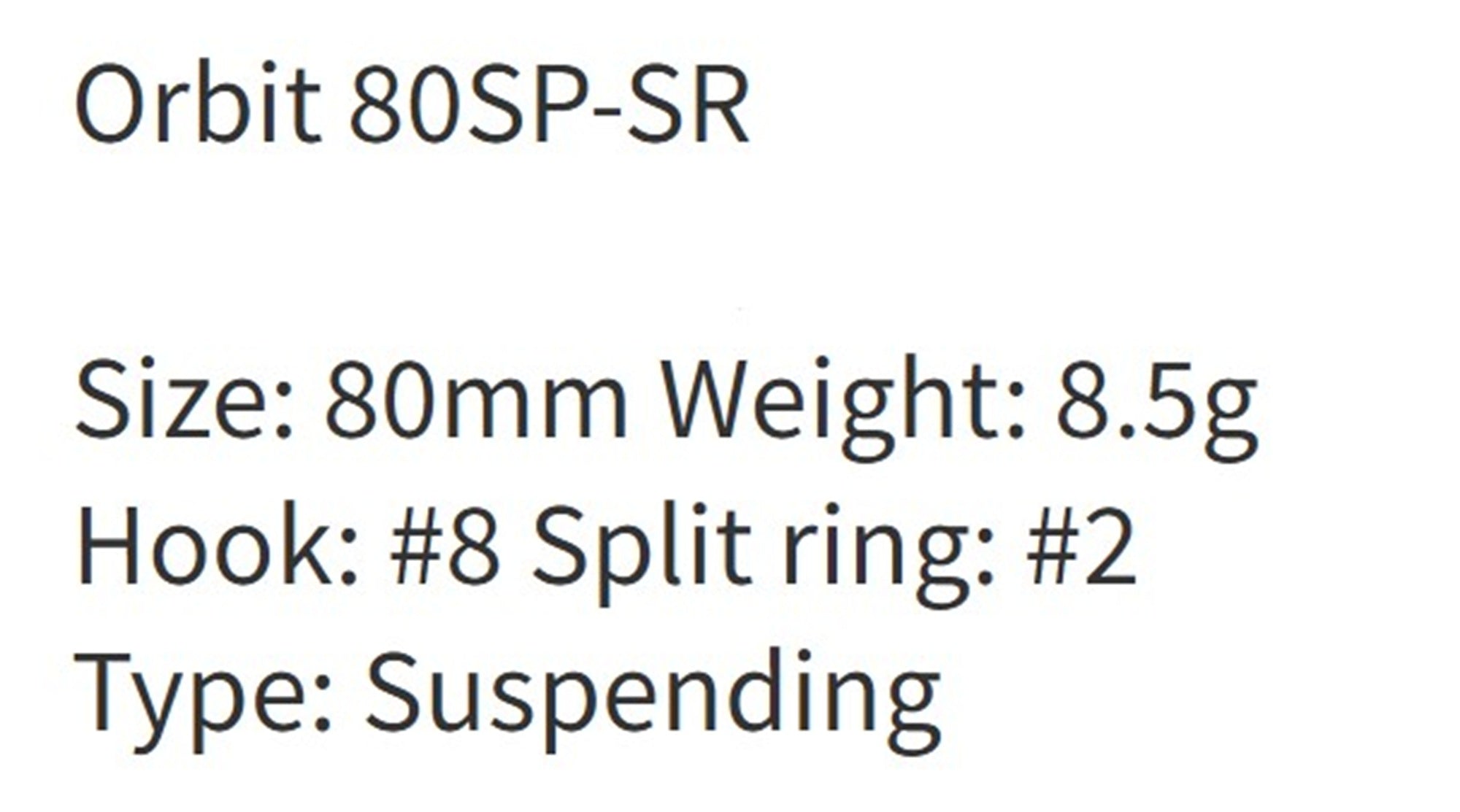 Zipbaits Orbit 80 SP SR Suspend Lure SR-316 (4905)