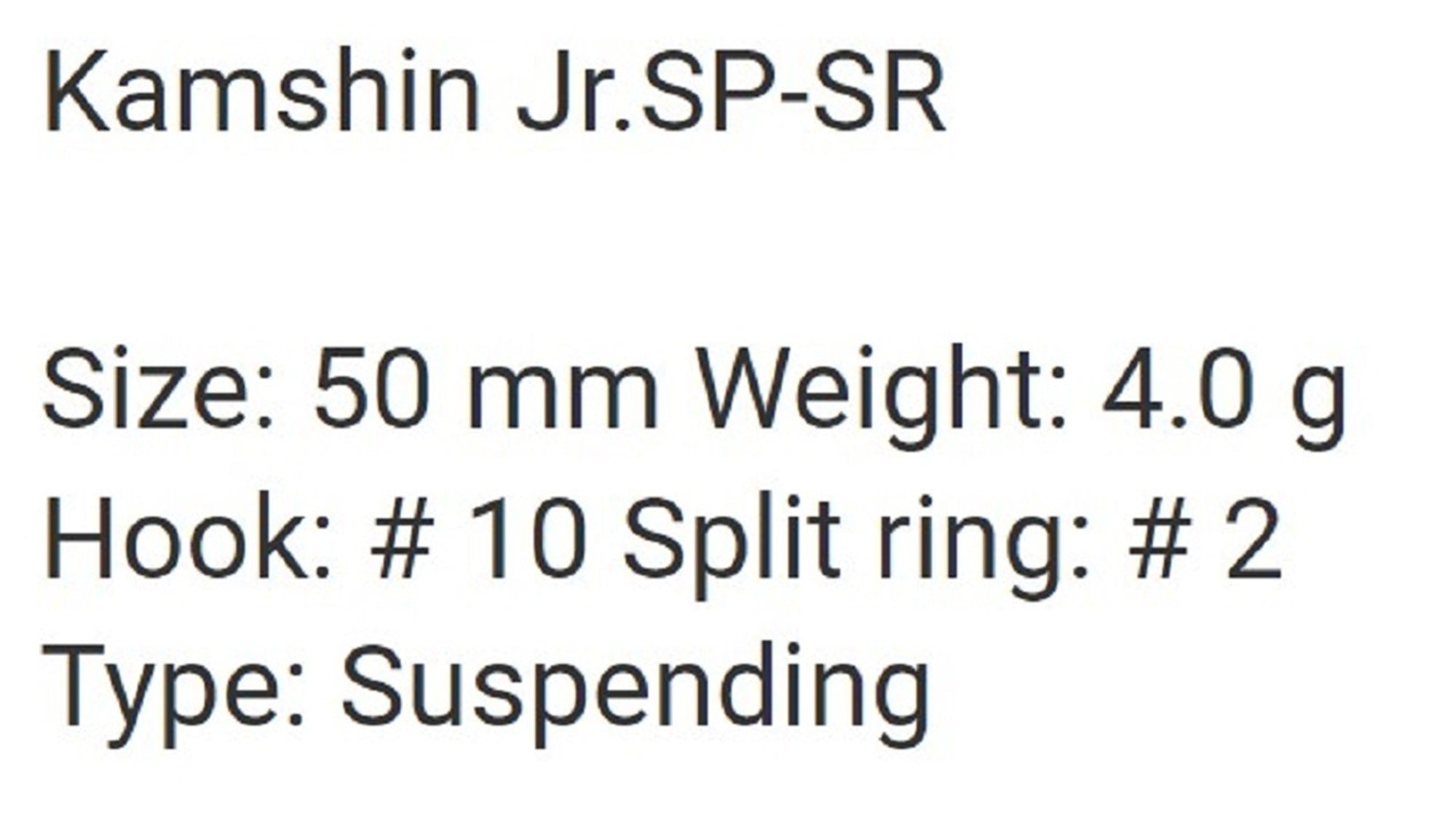 Zipbaits Khamsin JR. SR 50mm Suspend Lure 810 (4300)