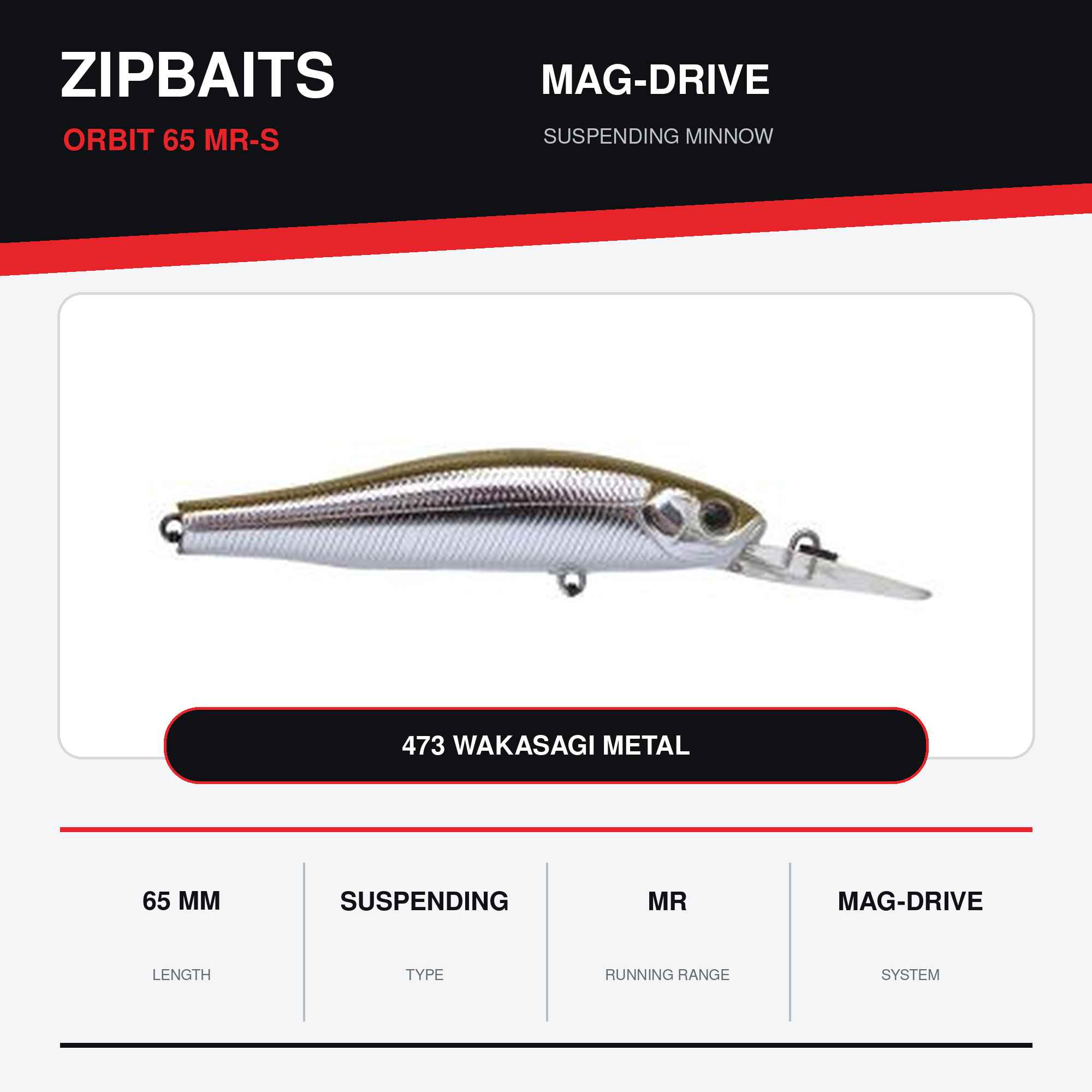 Zipbait Orbit 65MR-S Suspend Lure 473 (0316)