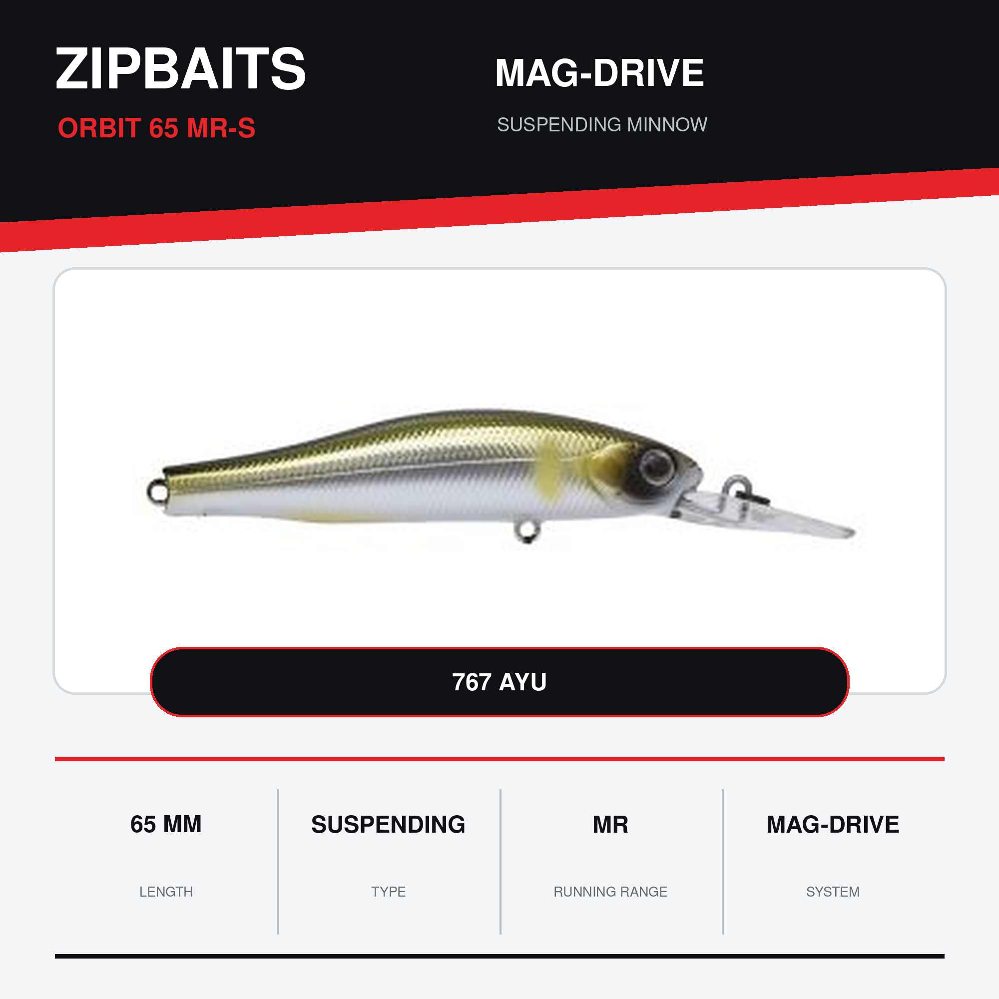 Zipbait Orbit 65MR-S Suspend Lure 767 (0514)
