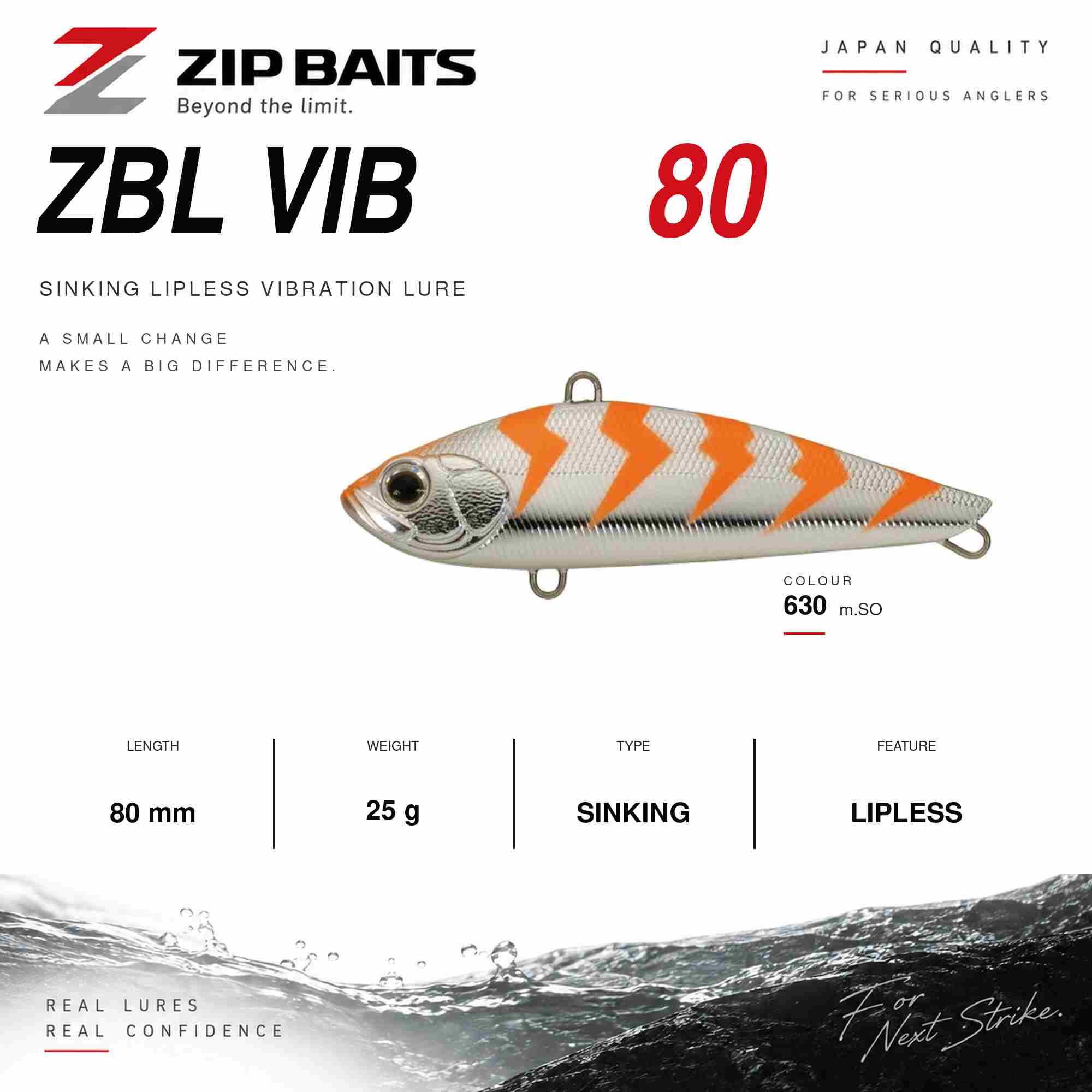 Zipbaits ZBL Vib 80 25 grams Sinking Vibration Lure 630 (3148)
