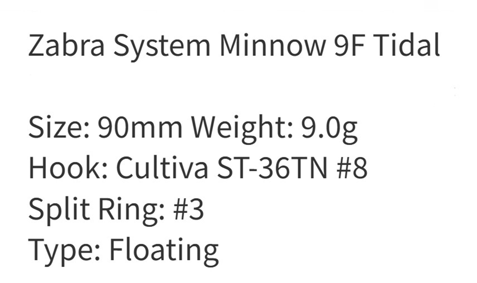 Zipbaits ZBL System Minnow 9F Tidal Floating Lure 713 (1074)
