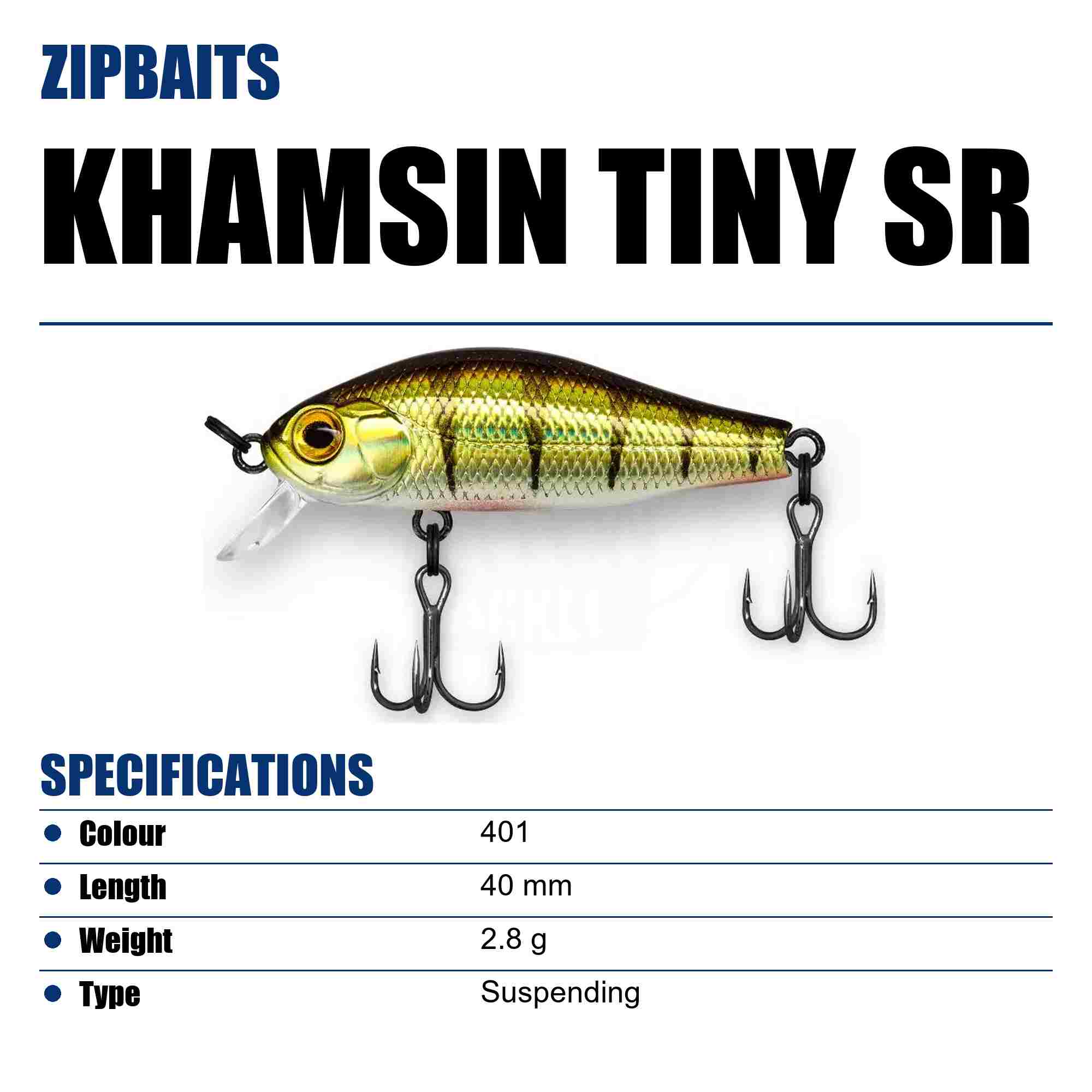Zipbaits Khamsin Tiny SR 40mm Suspend Lure 401 (7340)