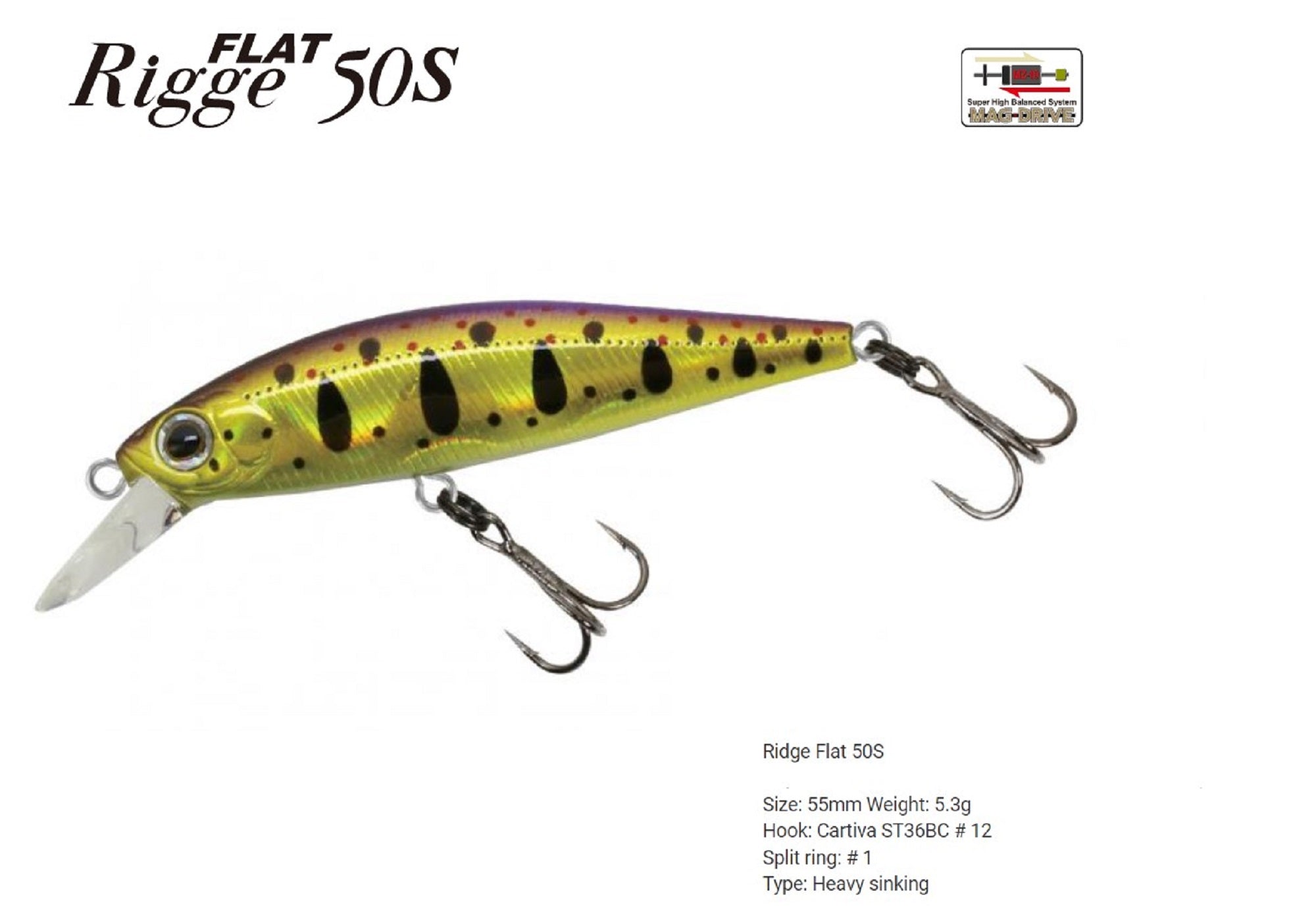 Zipbaits Rigge Flat Heavy 50S Sinking Lure 916 (4393)