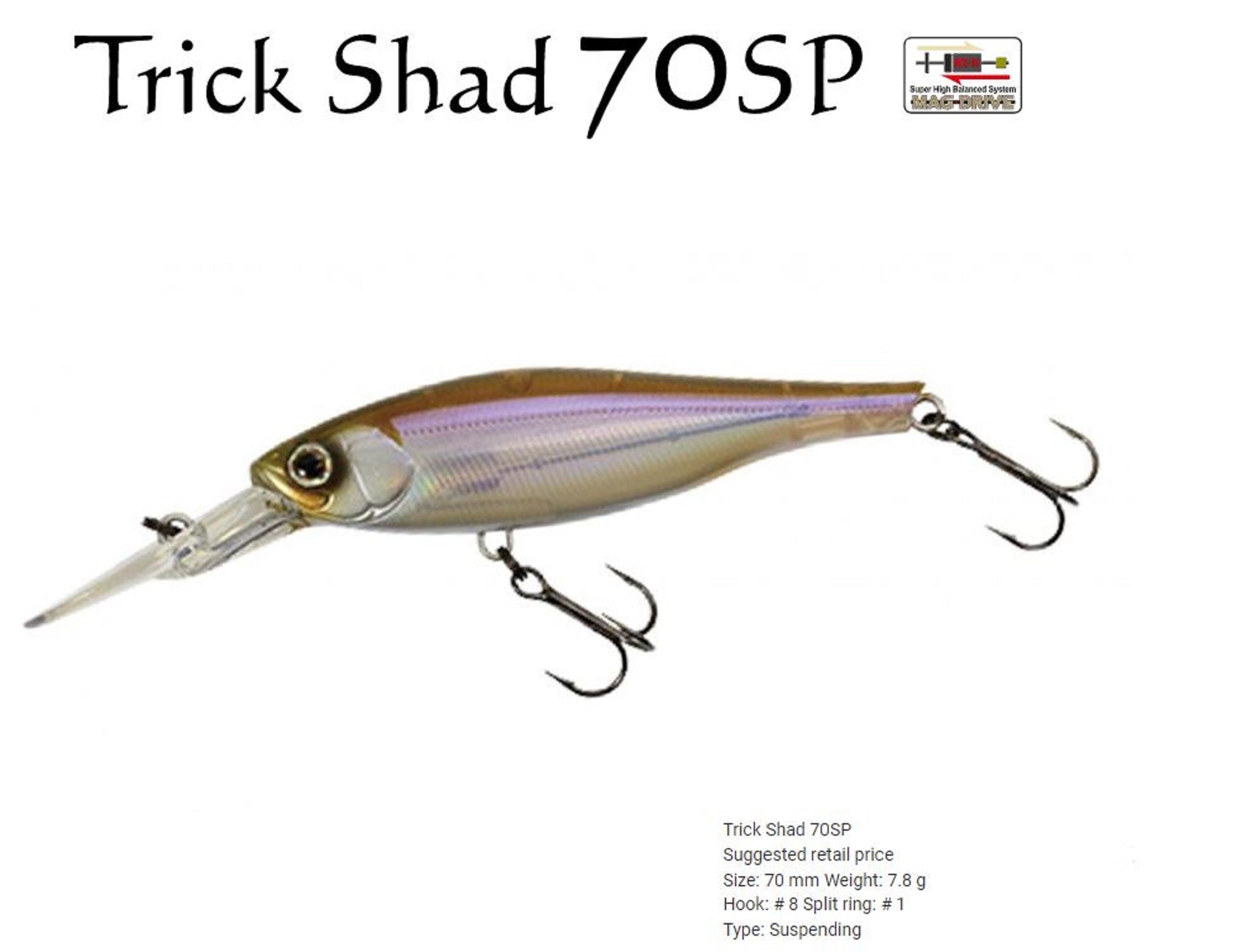 Zipbaits Trick Shad 70 SP Suspend Lure 817 (0188)