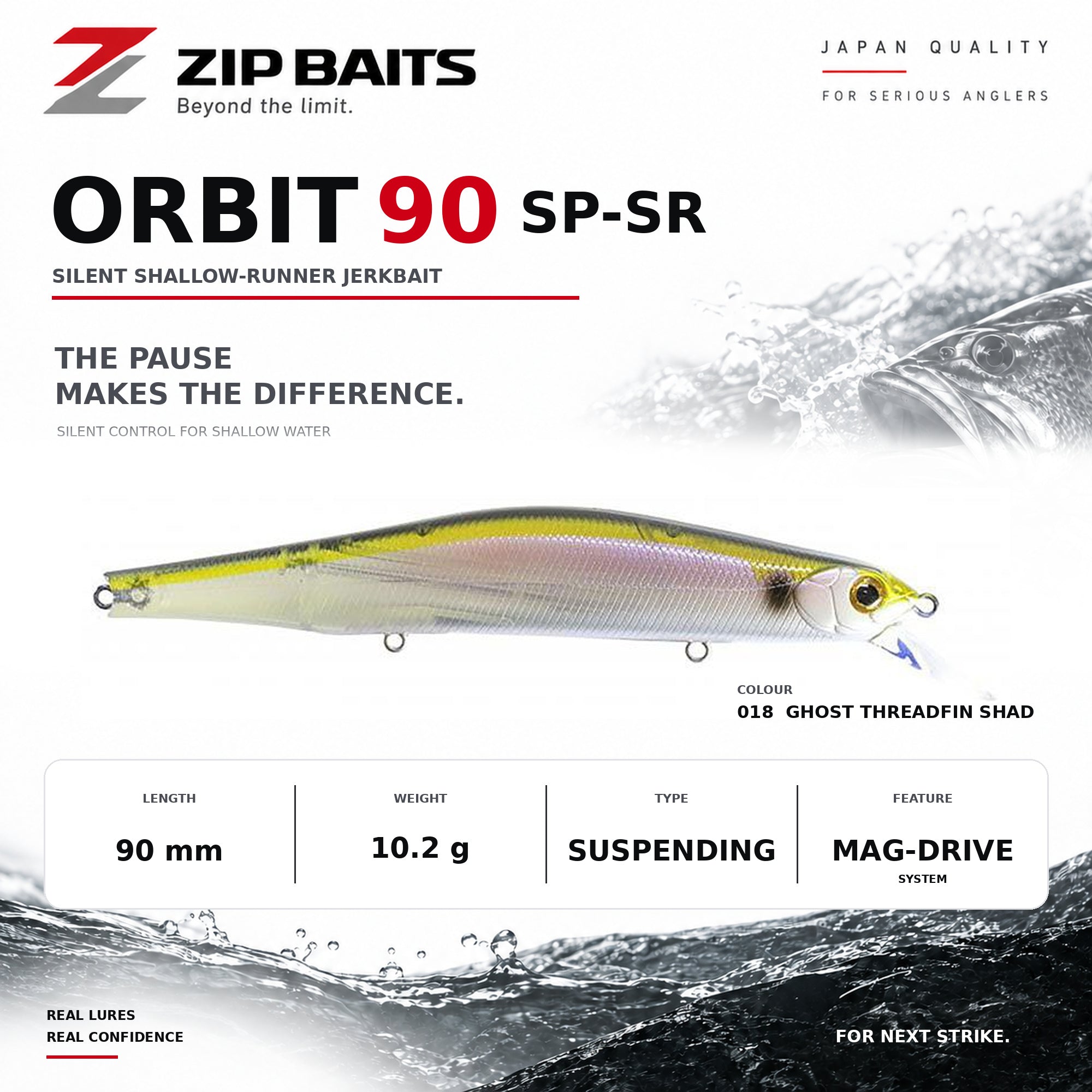 Zipbaits Orbit 90 SP SR Suspend Lure 018 (3225)