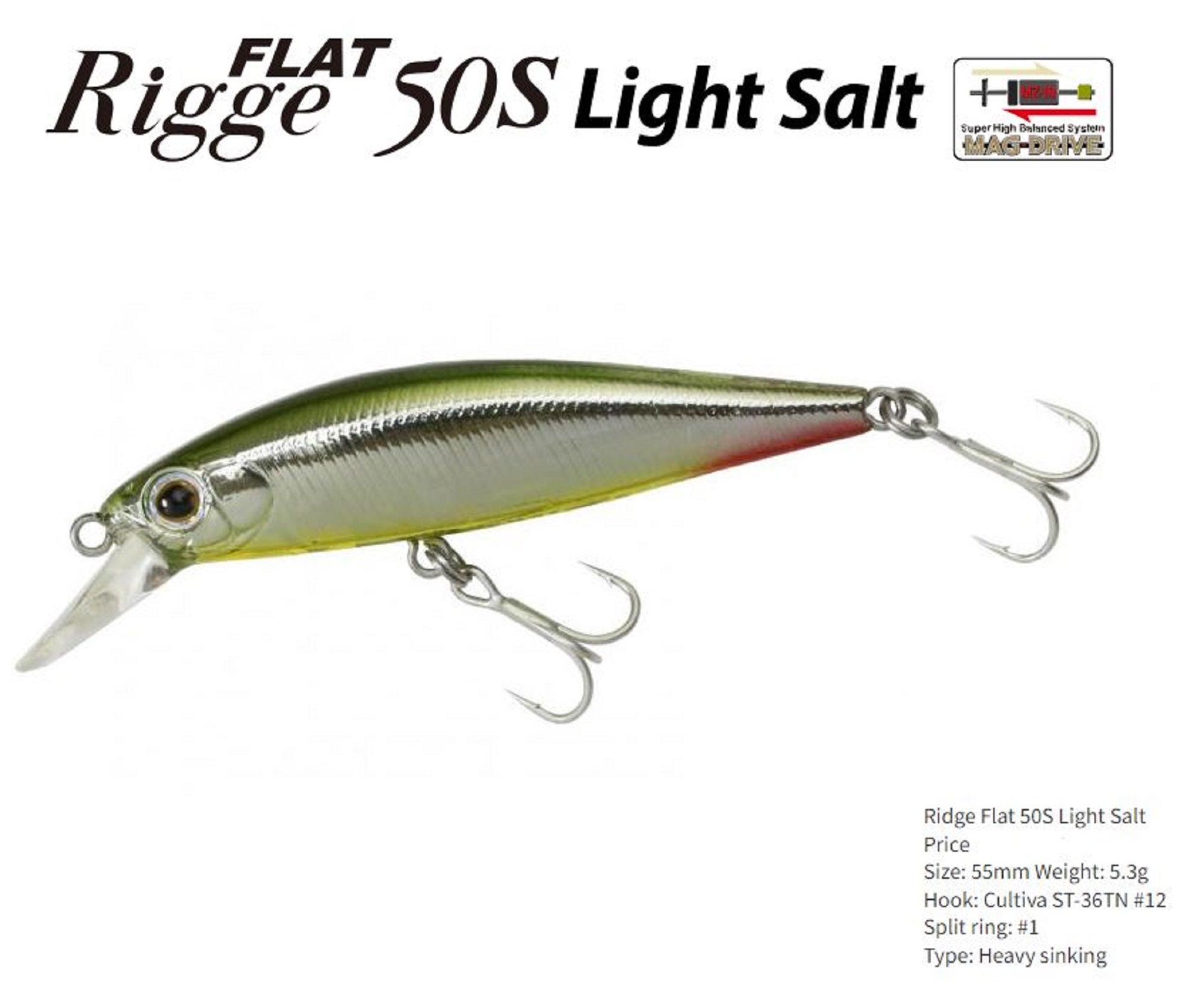 Zipbaits Rigge Flat Heavy 50S Sinking Lure 945 (6038)