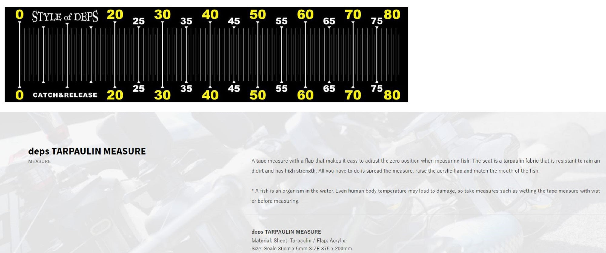 Deps Measuring Tape Tarpauline 80 x 5 x 200mm (4616)
