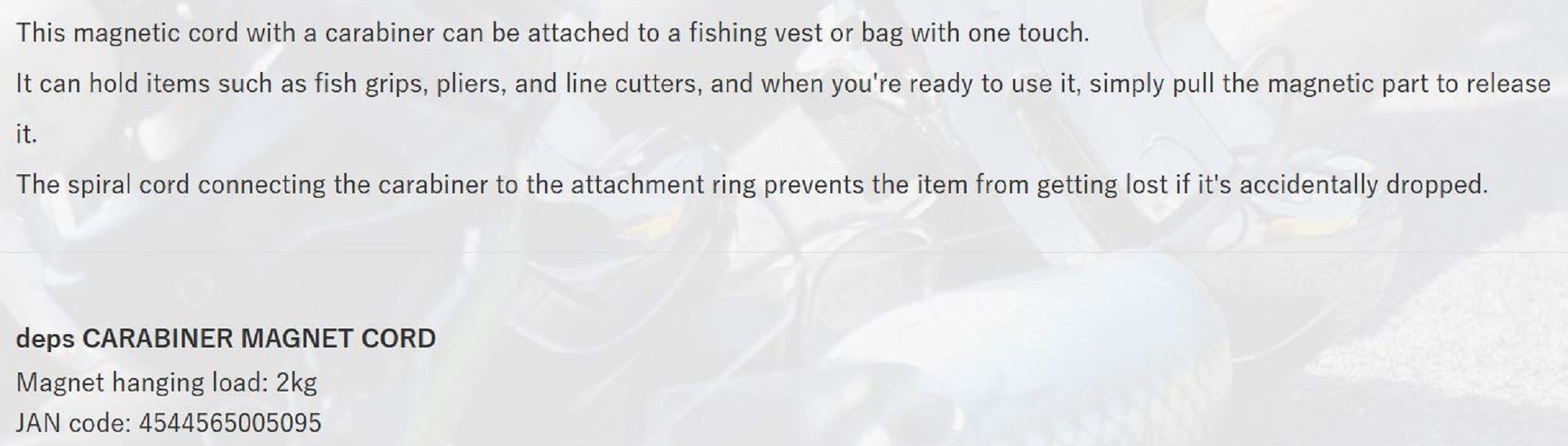 Deps Carabiner Magnetic Cord 2 Kg Load (5095)