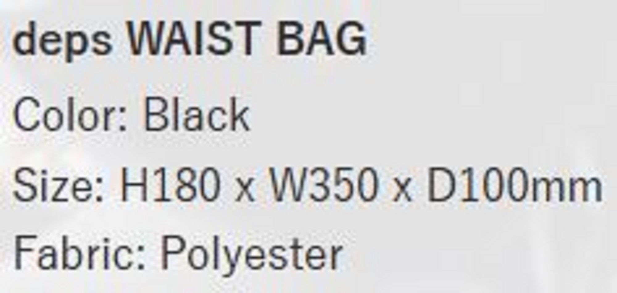 Deps Waist Bag 180 x 350 x 100 mm (5132)