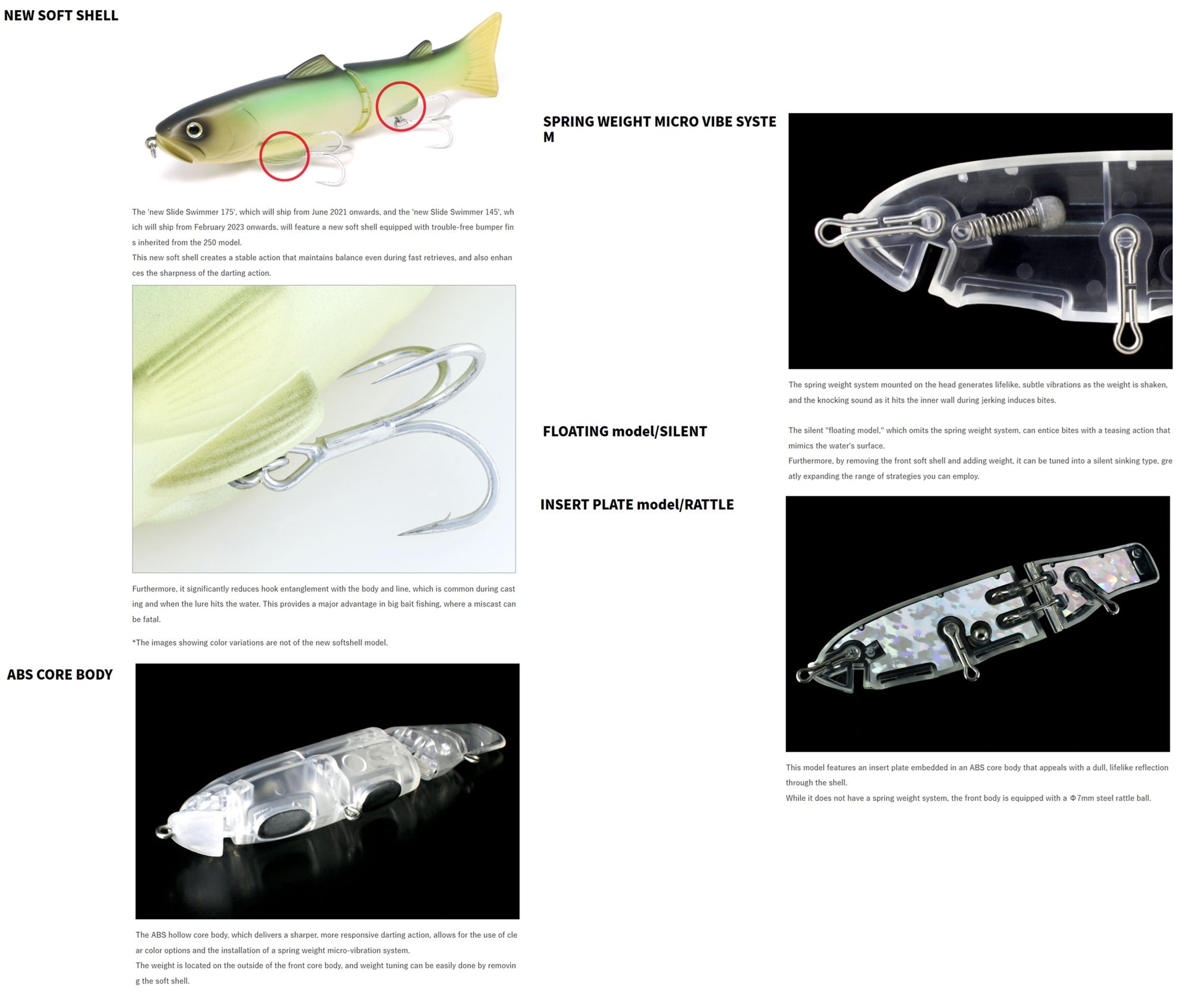 Deps New Slide Swimmer 175 Slow Sinking Jointed Lure 19 (7192)