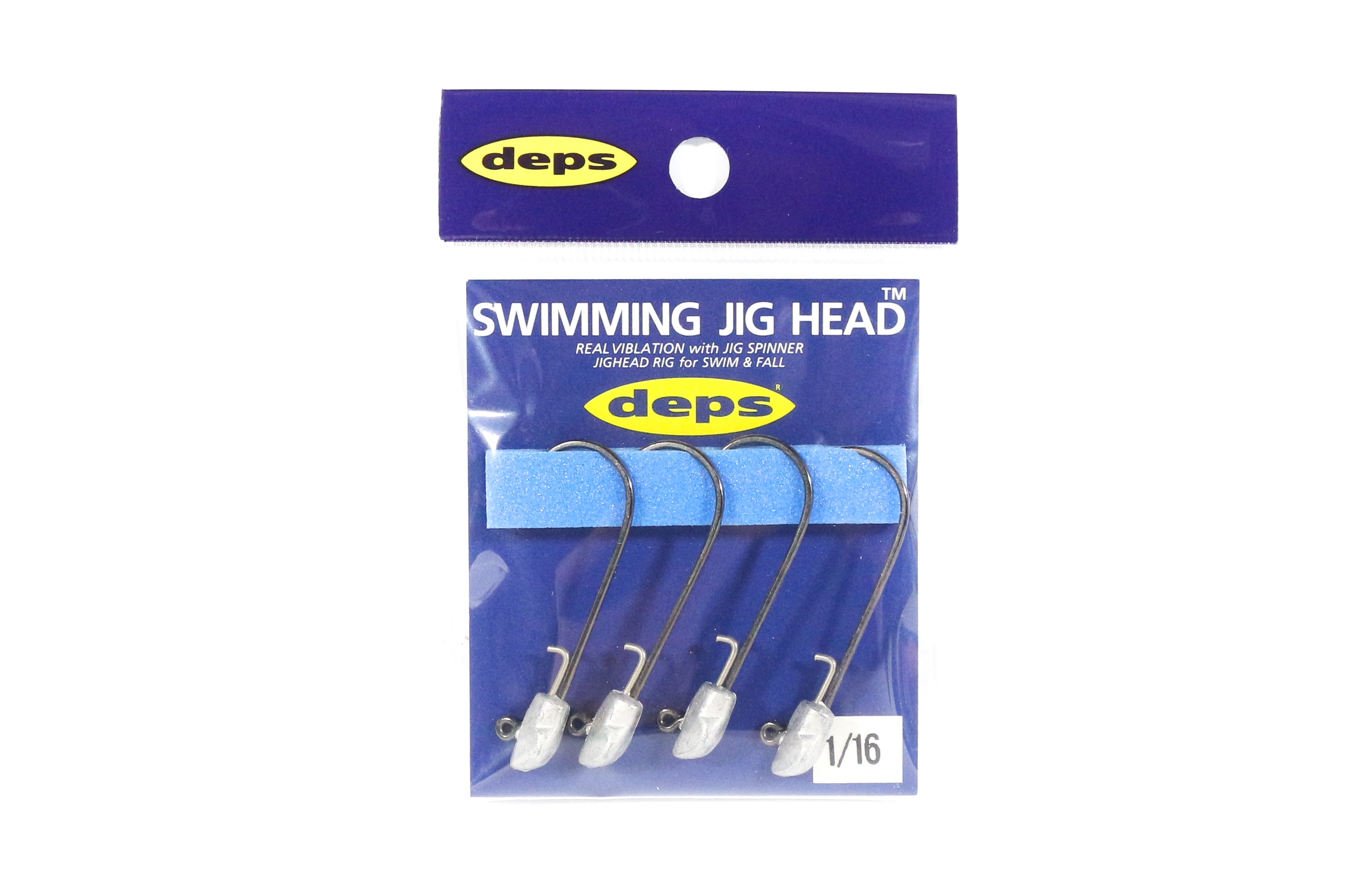 Deps Swimming Jighead 1/16 oz Size 3/0 , 4 piece per pack (0015)