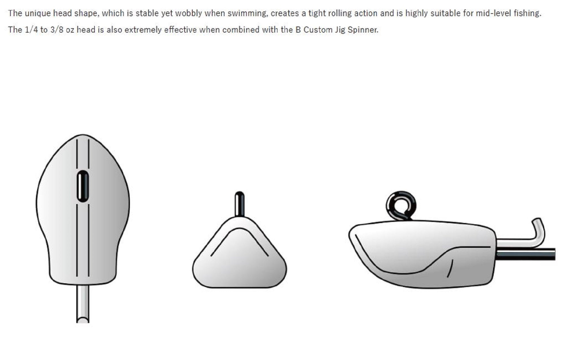 Deps Swimming Jighead 1/8 oz Size 3/0 , 4 piece per pack (0022)