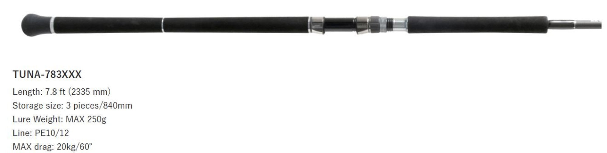 Deps Rod Spinning Huge Custom TUNA-783XXX 3 Piece (2681)