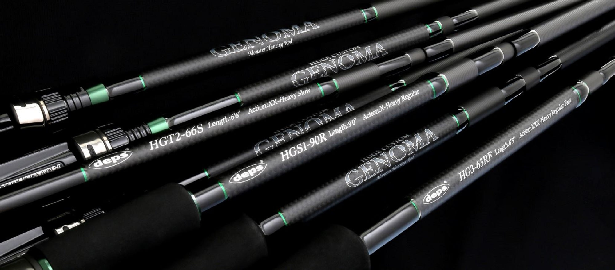 Deps Rod Baitcast Huge Custom Genoma HG3-63RF 3 piece (2766)