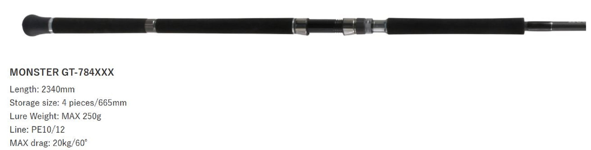 Deps Rod Spinning Huge Custom Monster GT-784XXX 4 Piece (2803)