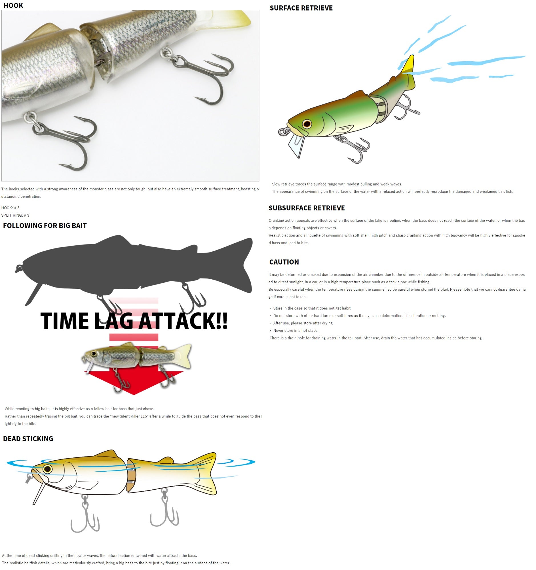 Deps New Silent Killer 115 Floating Jointed Lure 03 (5031)
