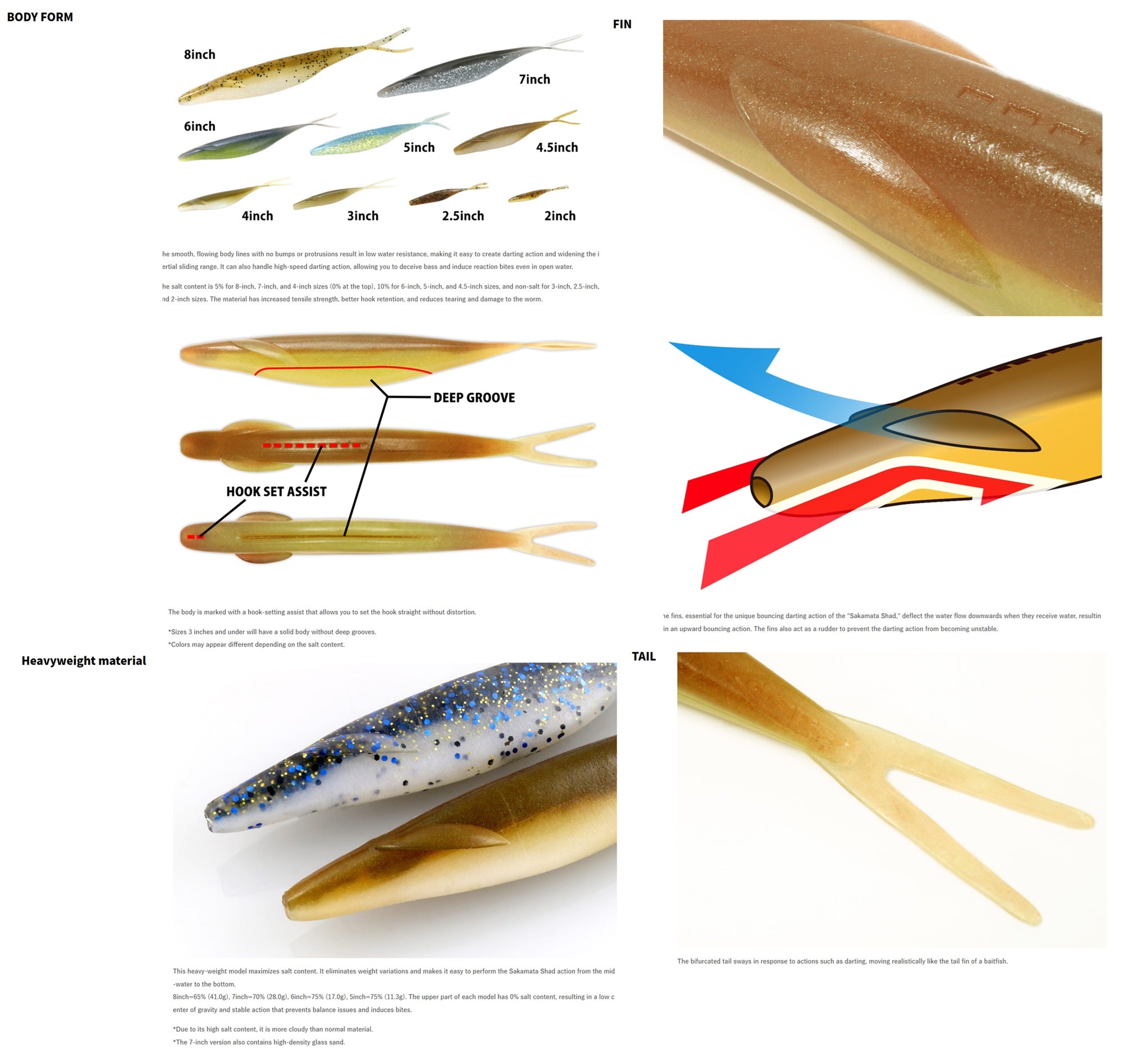Deps Soft Lure Sakamata Shad 5 Inch 108 (8082)