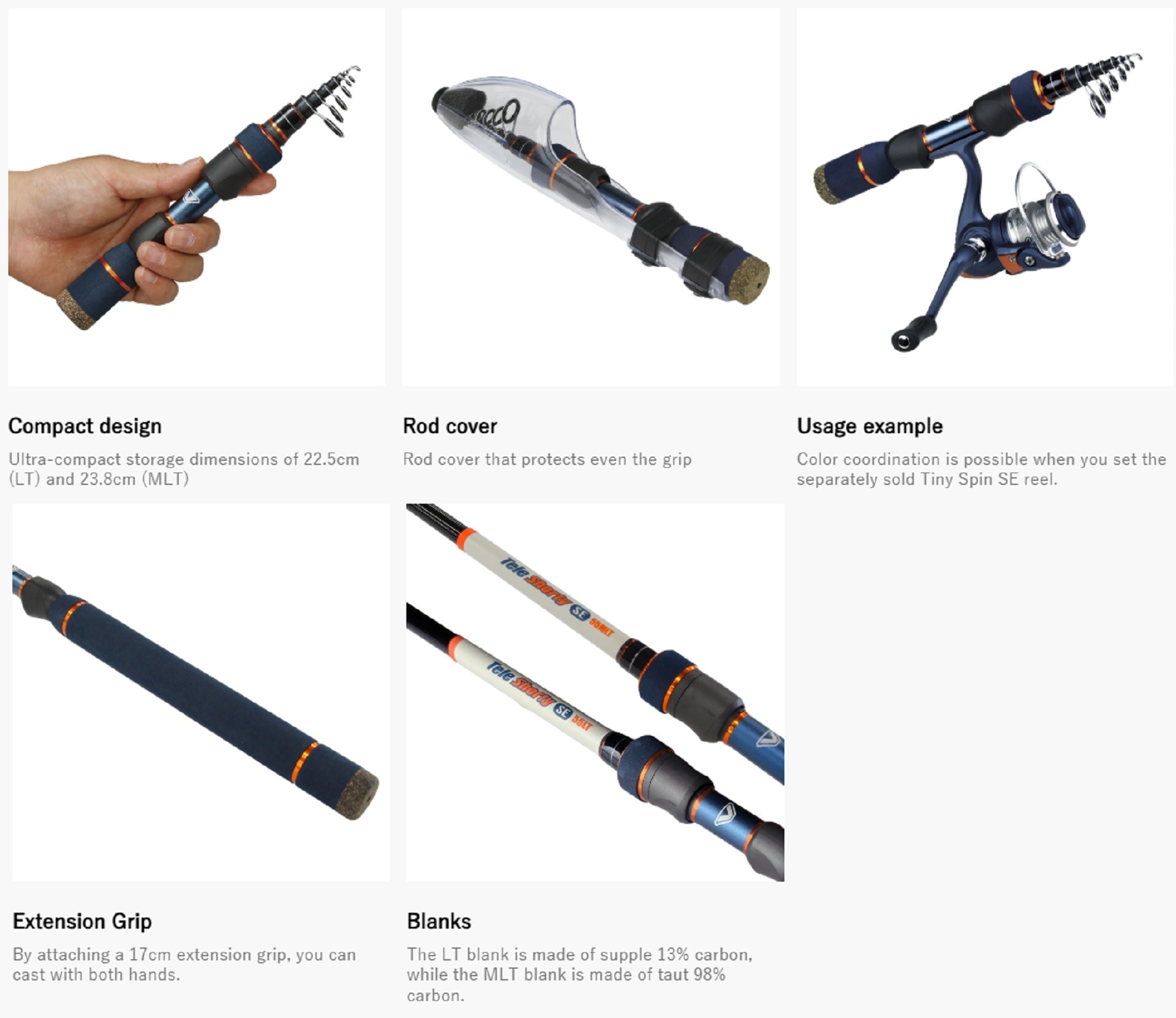 Prox Viceo Rod Spinning TSHS55MLT 1.63m Tele Shorty SE Telescopic (6977)