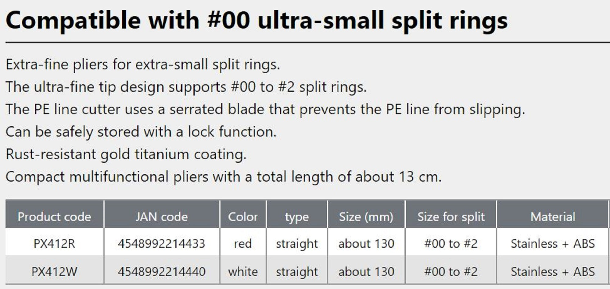 Prox PX412W Split Ring Pliers Ultrafine Size 00-2 13cm (4440)