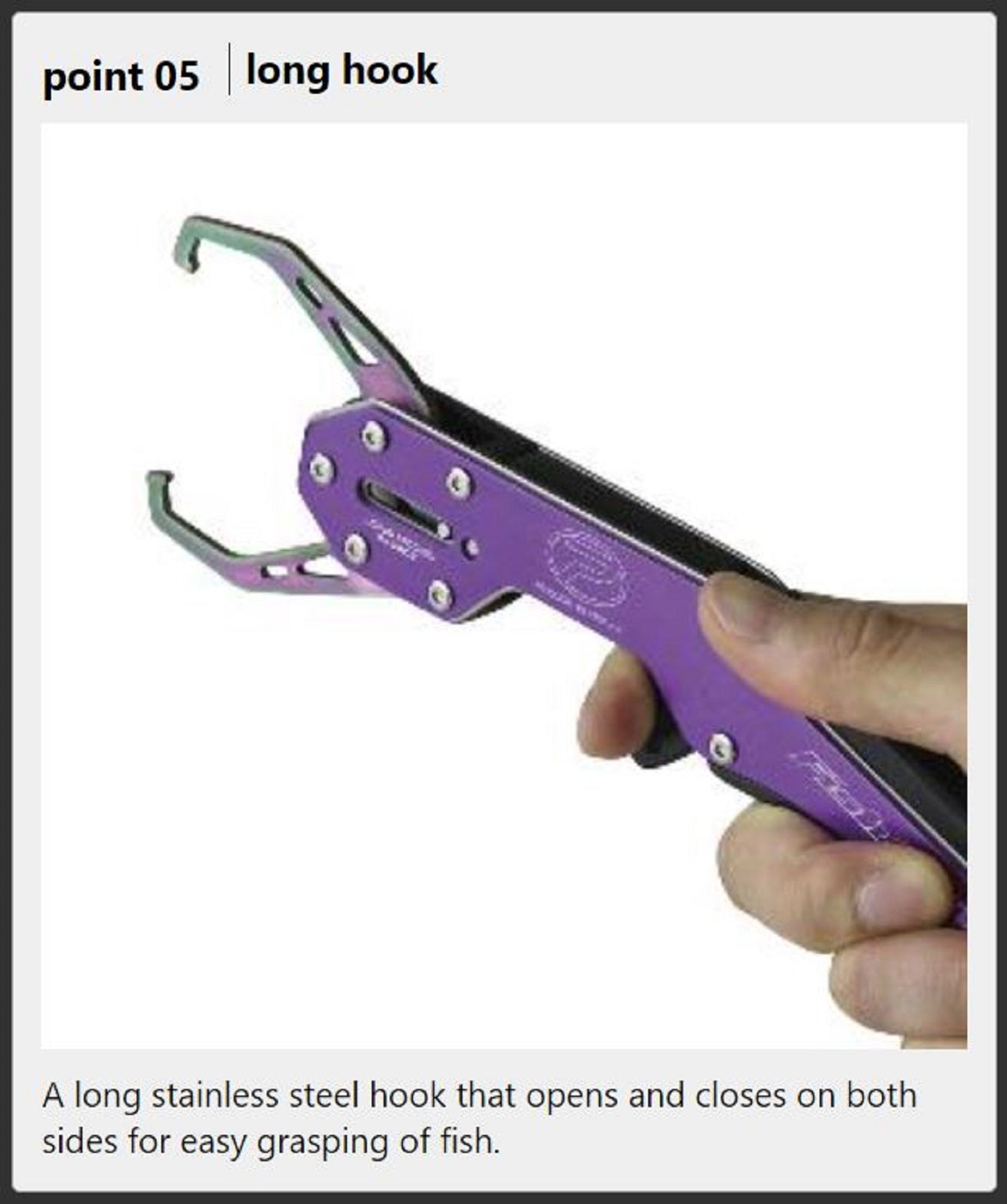 Prox PX8802R Fish Grip Handling Tool Long 26cm Red (4624)