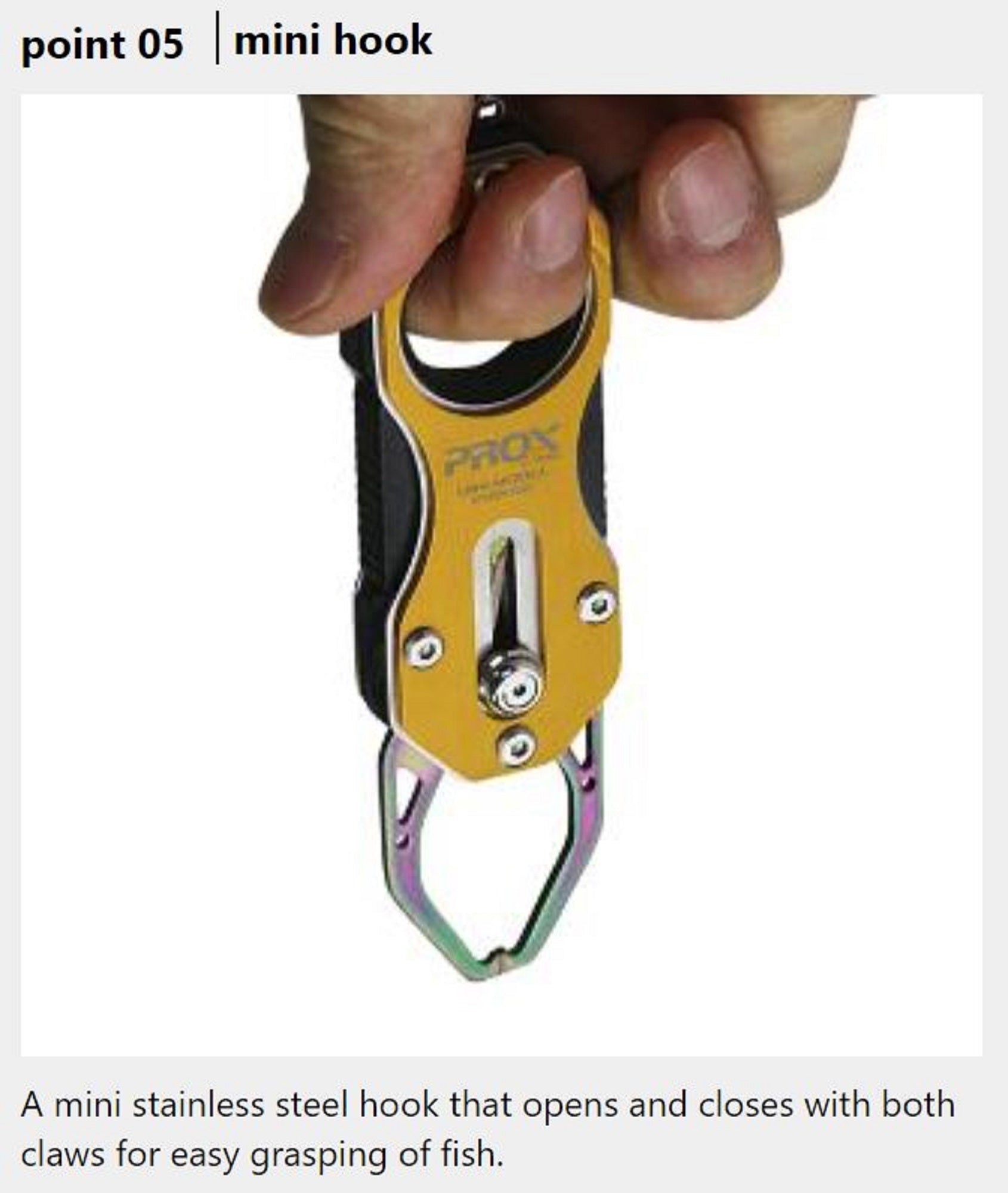 Prox PX8052GS Fish Grip Handling Tool Mini 13cm Purple (4693)