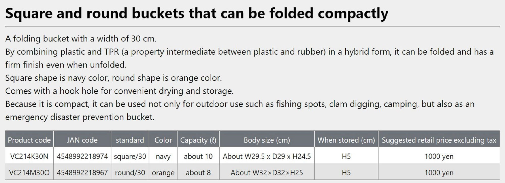 Prox Viceo VC214M30O Folding Bucket 32 x 32 x 25 cm Orange (8967)