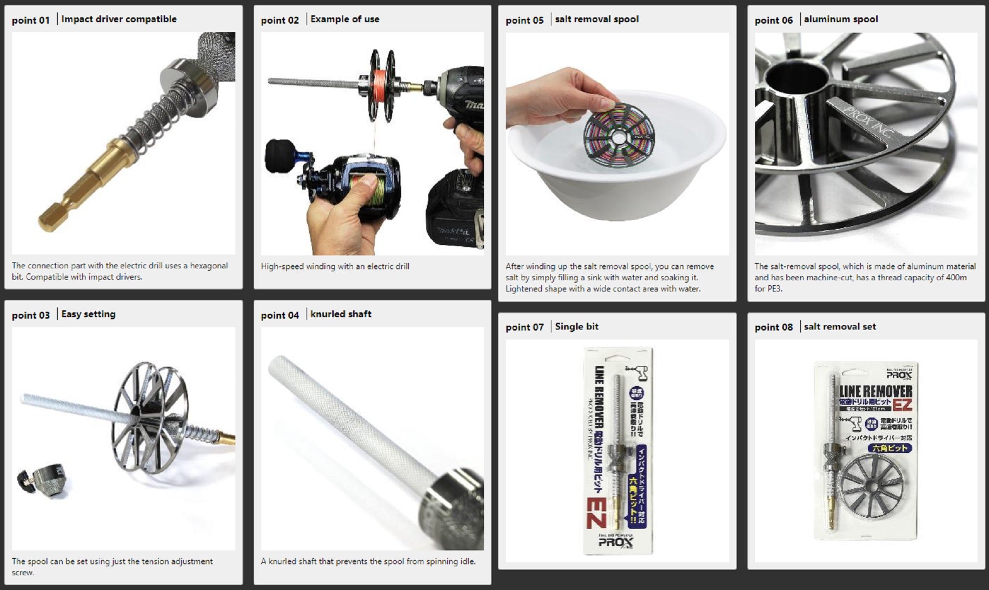 Prox PX423EZDSS21 Line Remover Elec Drill Bit Salt Removal Set 21cm (9032)