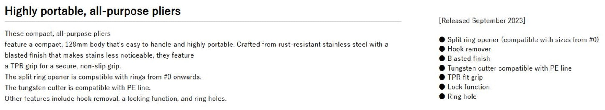 Prox PX319 Split Ring Plier Light Stainless Steel 128mm Black (3800)