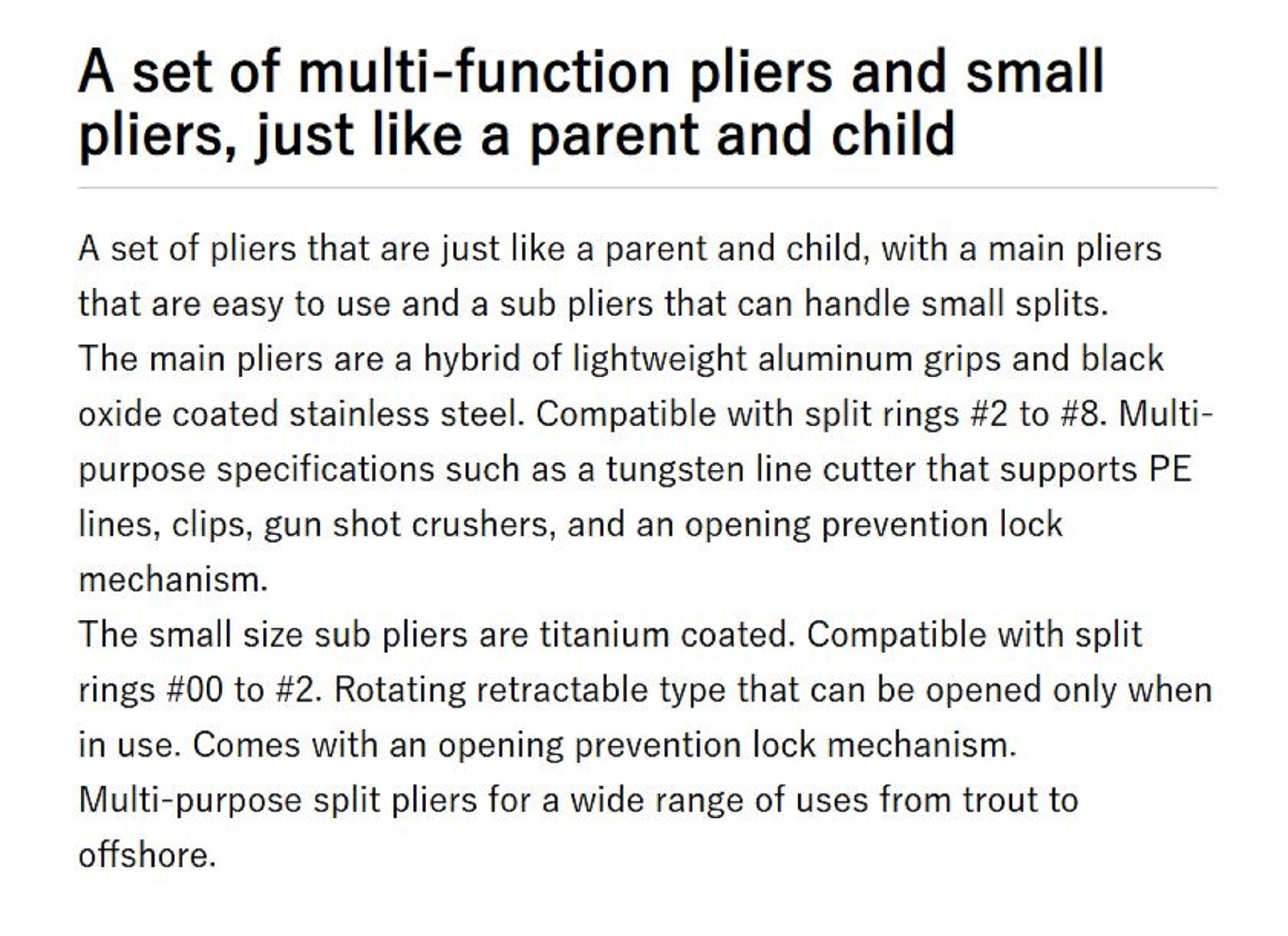Prox PX276MK Split Ring Pliers Set of 2 Sizes Size 00-8 (4241)