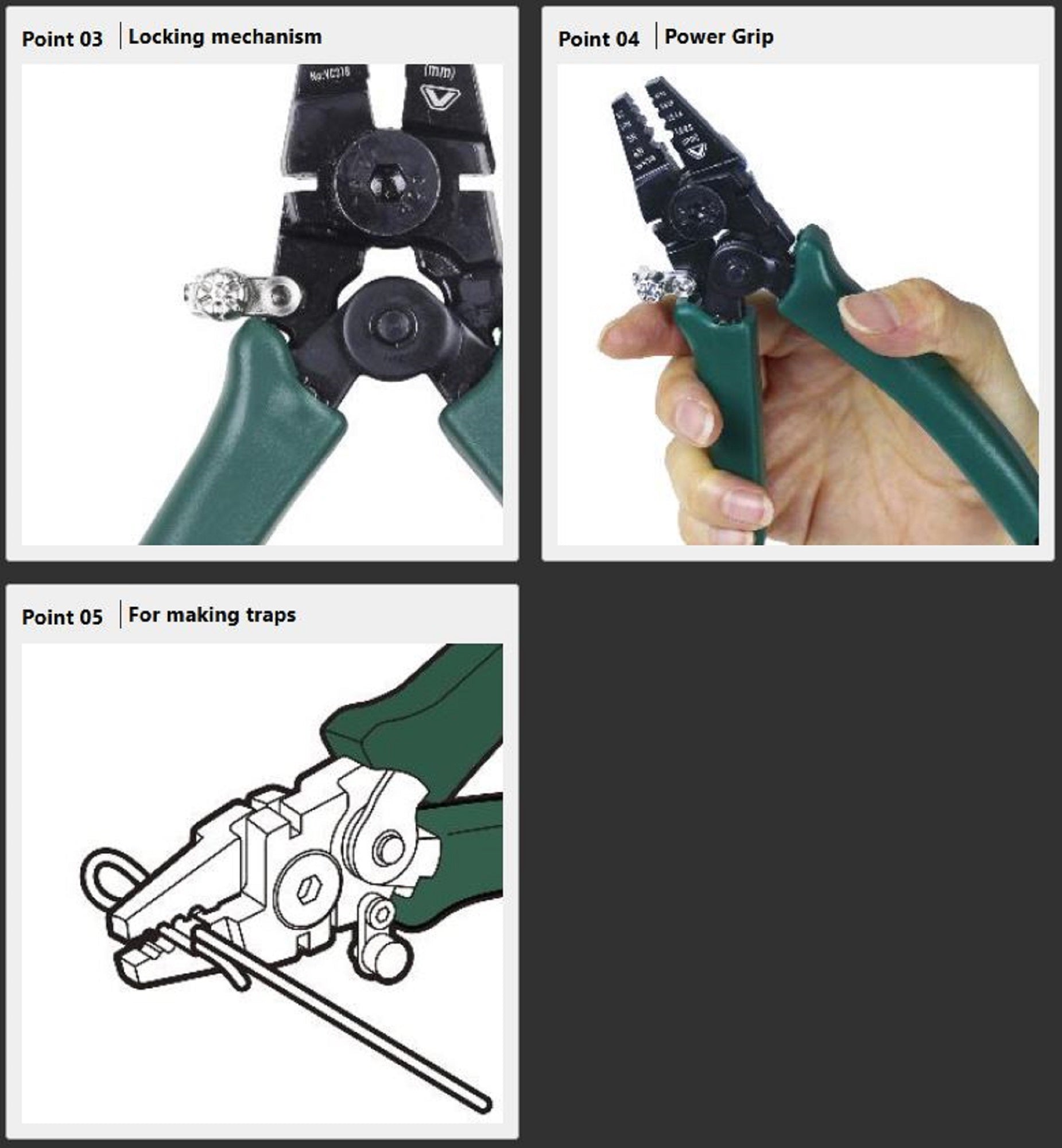 Prox Viceo VC318 Plier Hand Presser Crimper Side Cutter (5163)