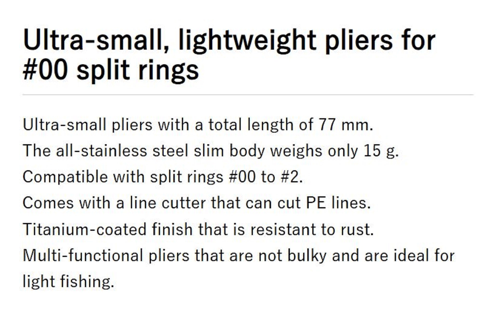 Prox PX164T Split Ring Pliers Micro Size 00-2 77mm Titanium (5446)