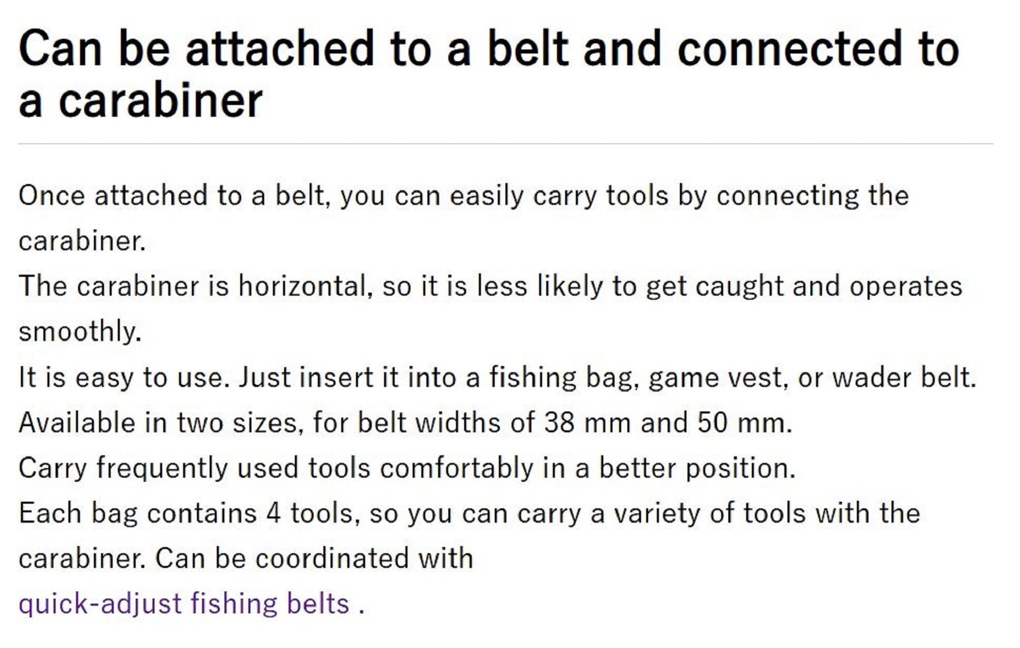 Prox VC30850K Belt Carabiner 4 Pieces 38mm Black (5682)