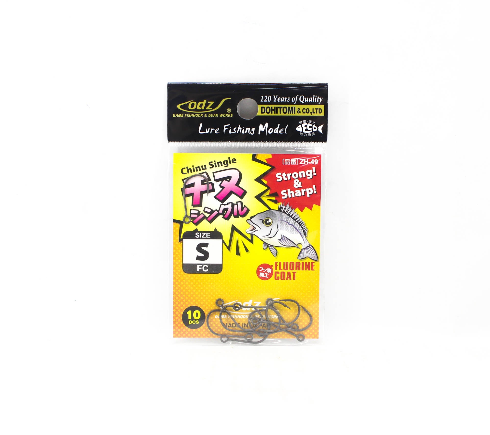 ODZ ZH-49 Chinu Single Hook Size S 10/pack (0784)
