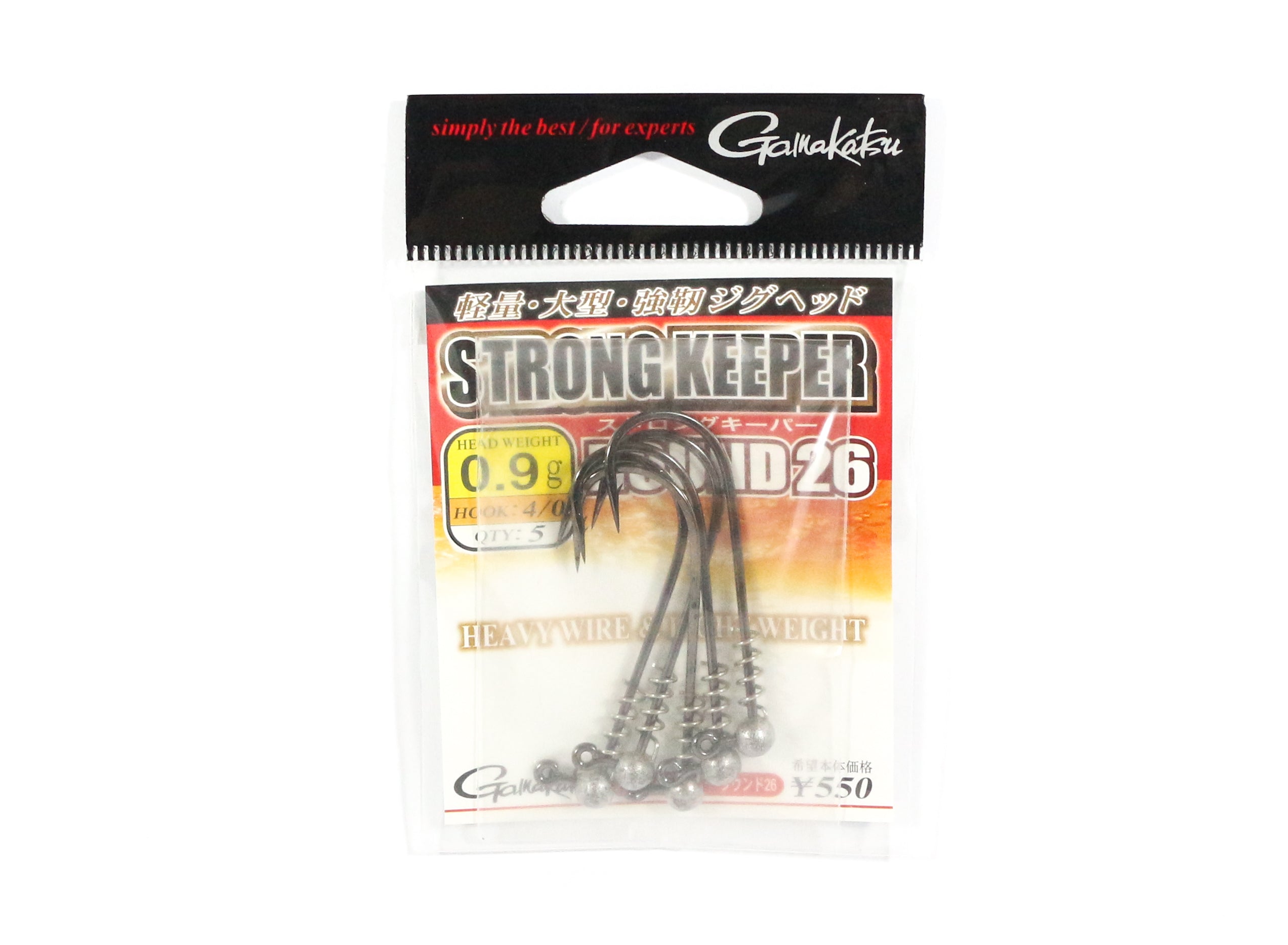 Gamakatsu 68186 Jig Head Strong Keeper Round 26 0.9 Grams Size 4/0 (1439)