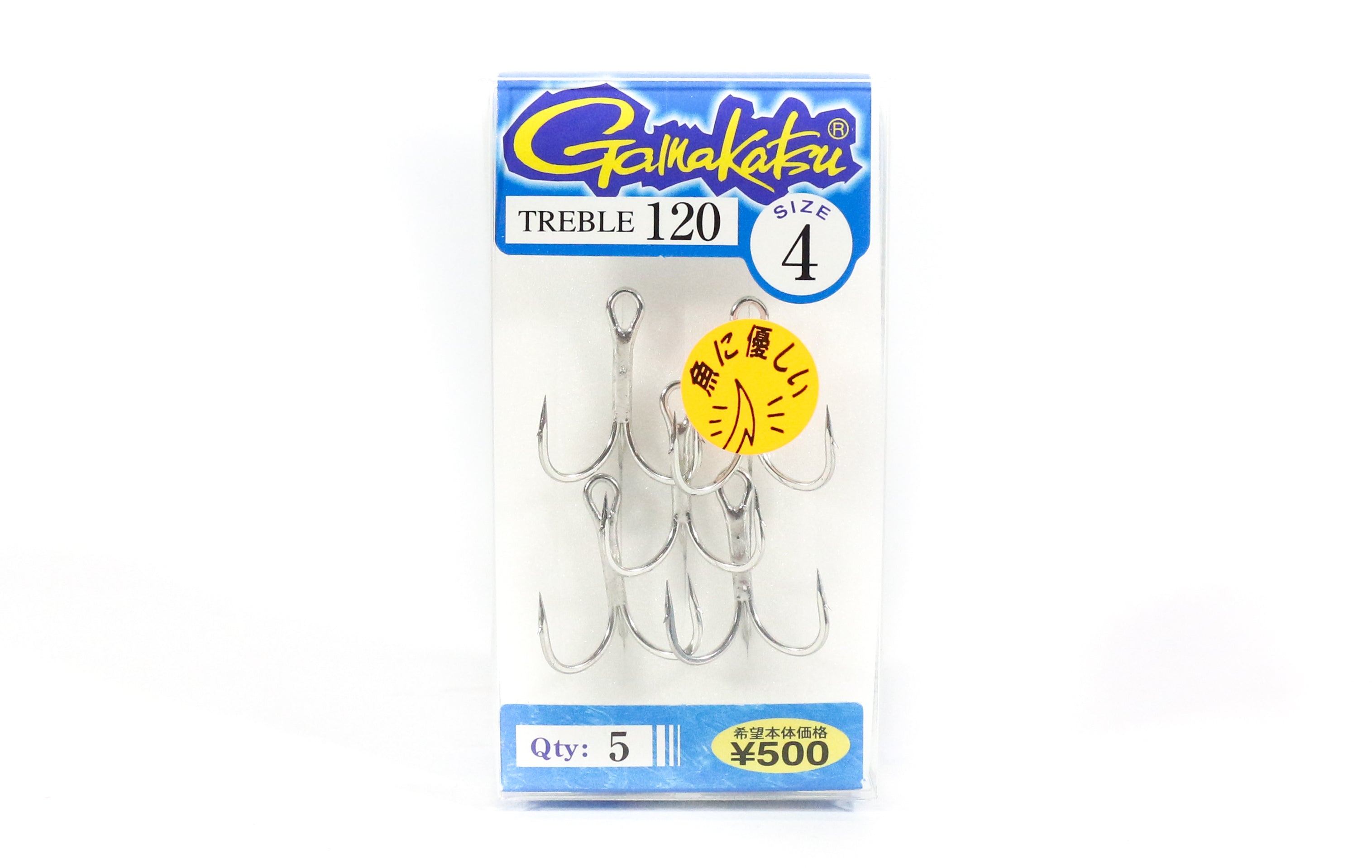 Gamakatsu 66212 Treble Hook Treble 120 Size 4 (0418)