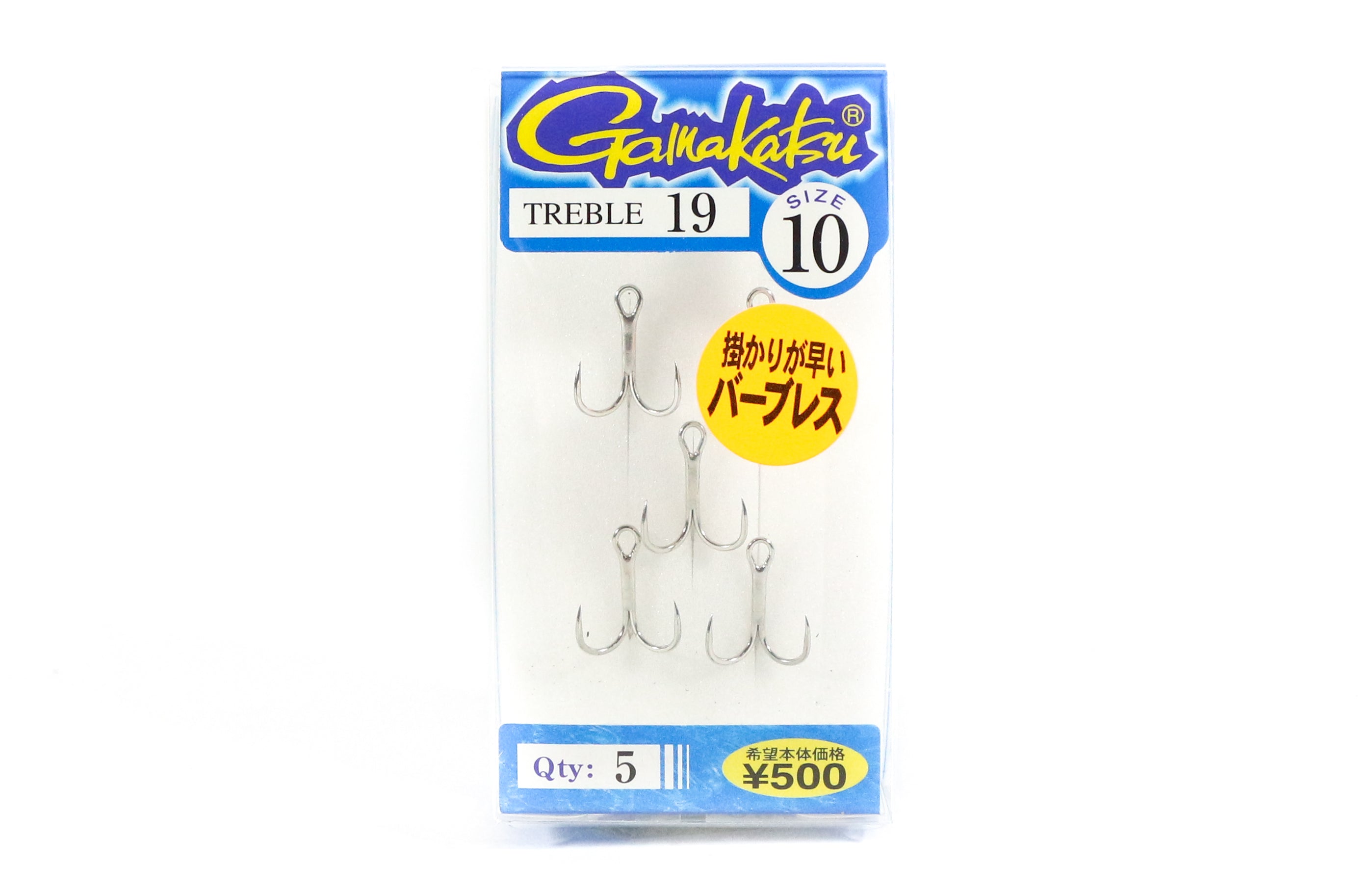 Gamakatsu 66224 Treble Hook Treble 19 Size 10 (0715)