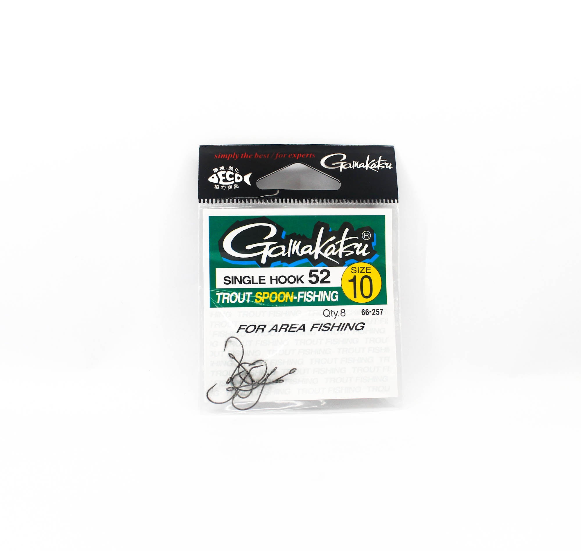 Gamakatsu 66257 Single Hook 52 Spoon Hook Size 10 ,8 Per pack (1347)