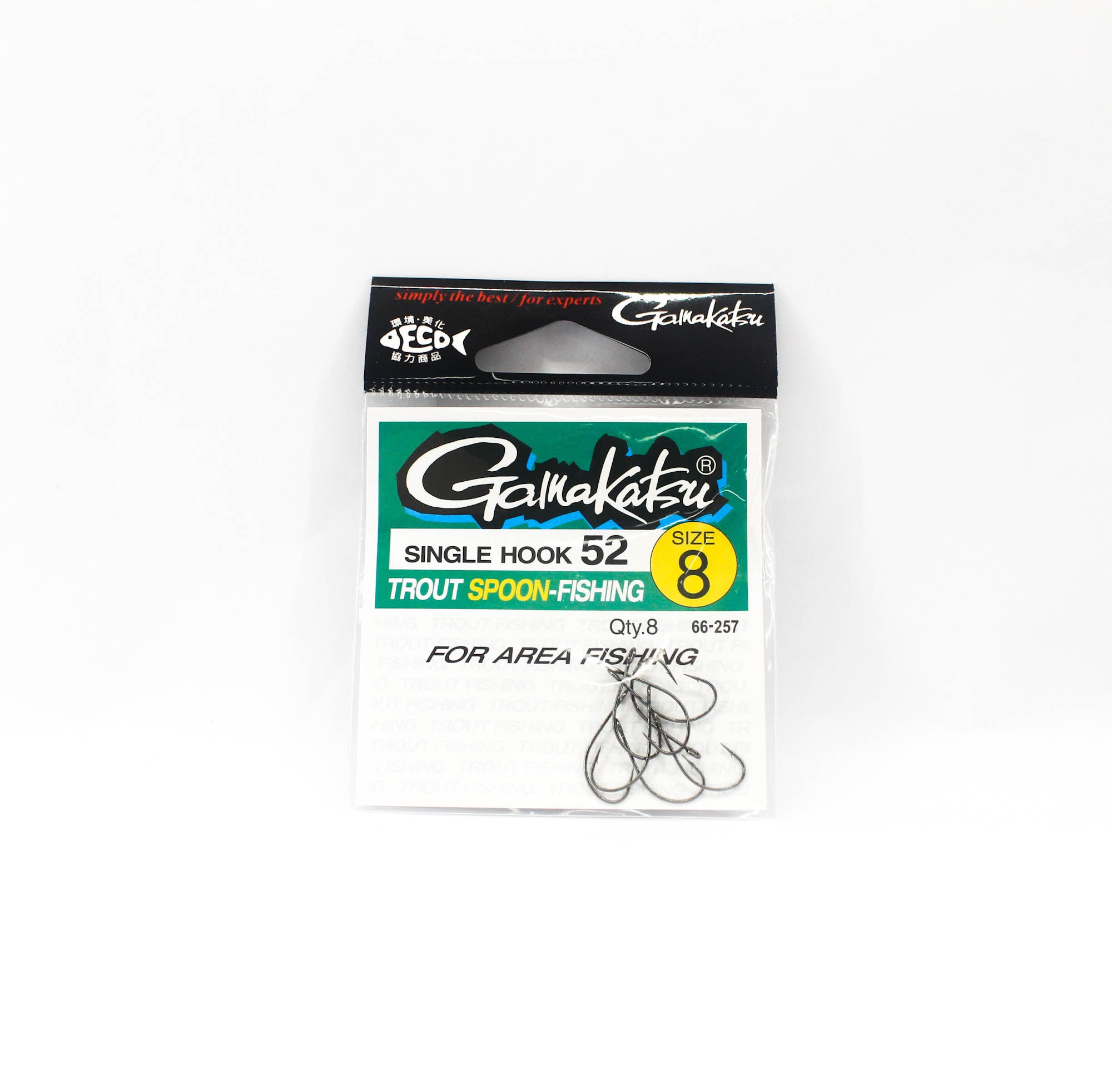 Gamakatsu 66257 Single Hook 52 Spoon Hook Size 8 ,8 Per pack (1392)
