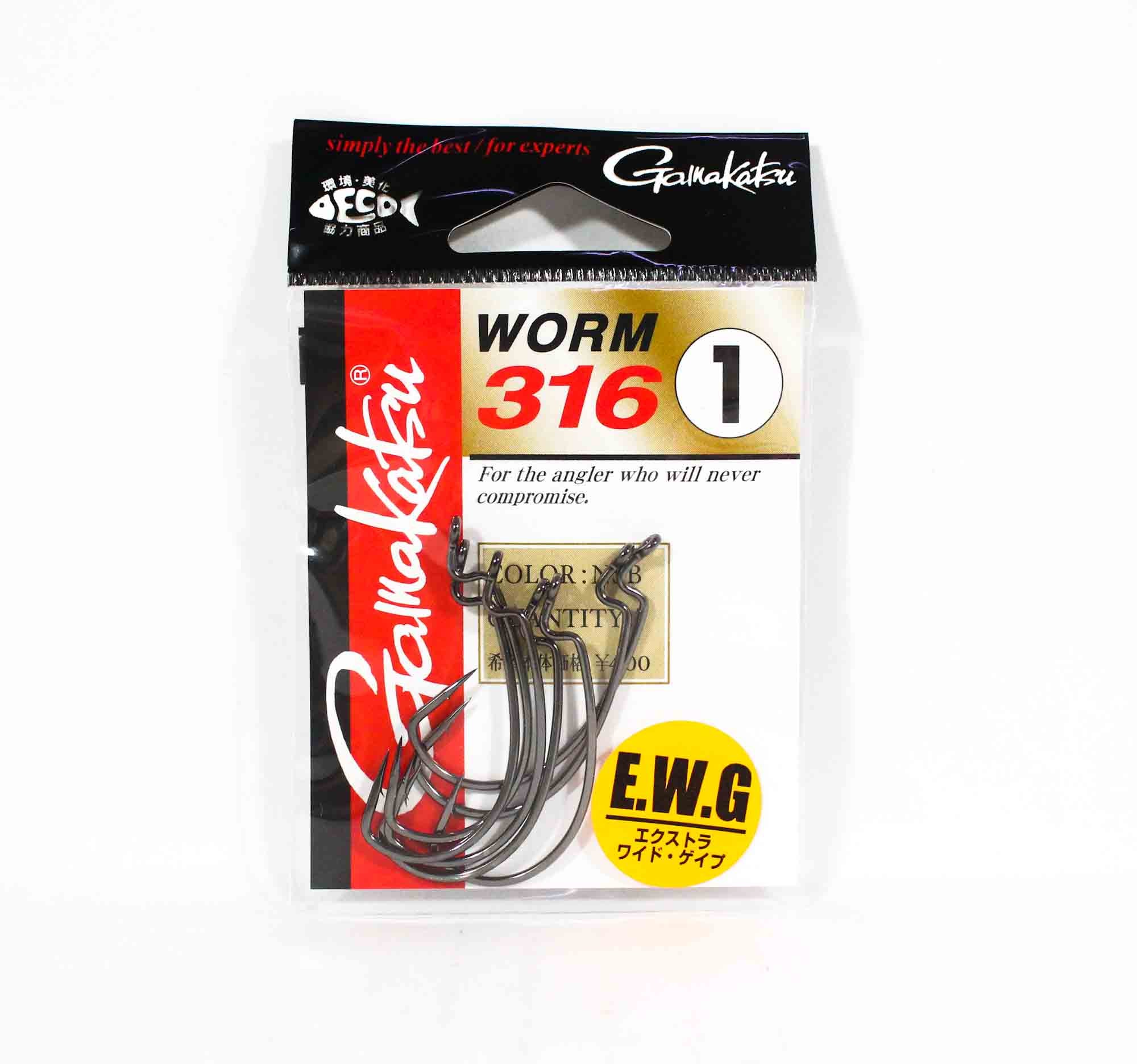Gamakatsu 66463 Worm 316 Worm Hook Size 1 ,7 Per pack (4614)