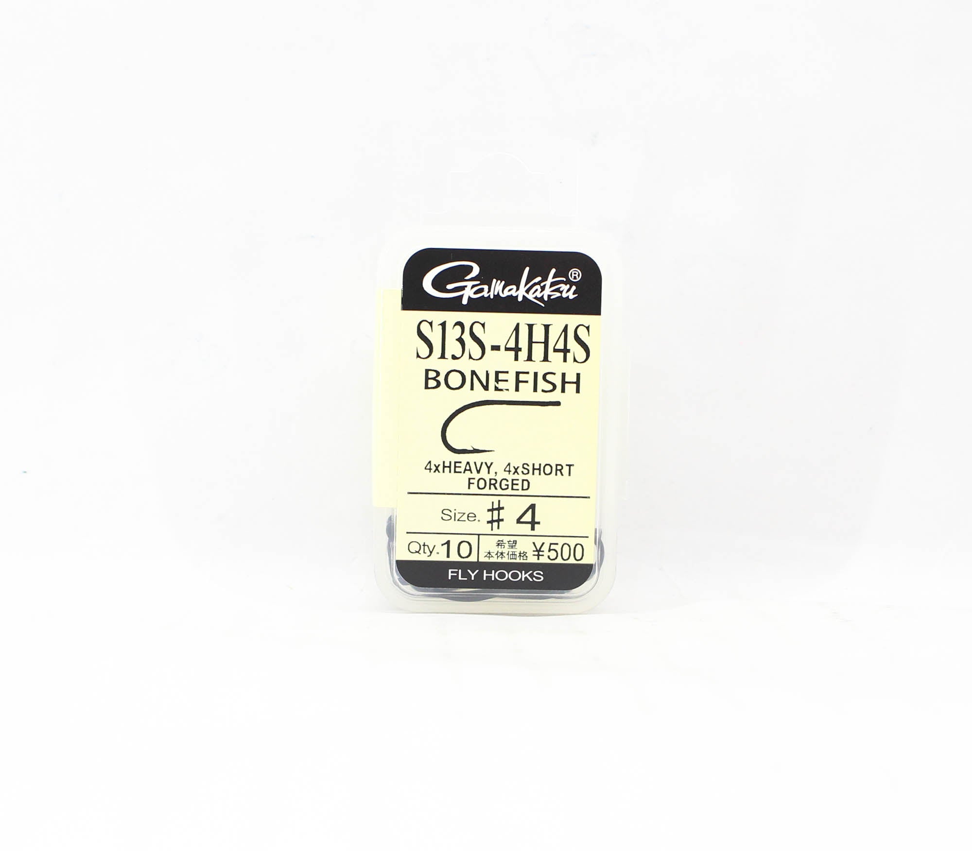 Gamakatsu 67010 S13S-4H4S 4X Bonefish Fly Hook Black Size 4 ,10/pack (1384)