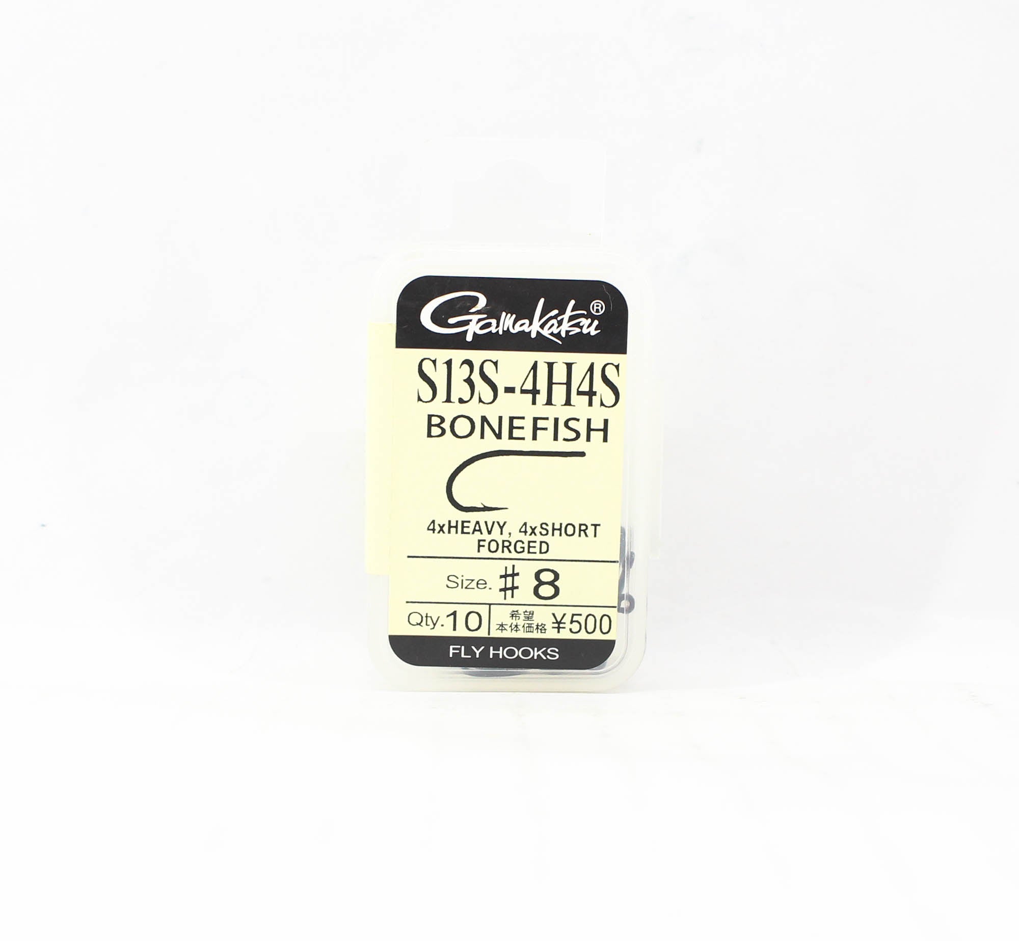 Gamakatsu 67010 S13S-4H4S 4X Bonefish Fly Hook Black Size 8 ,10/pack (1407)