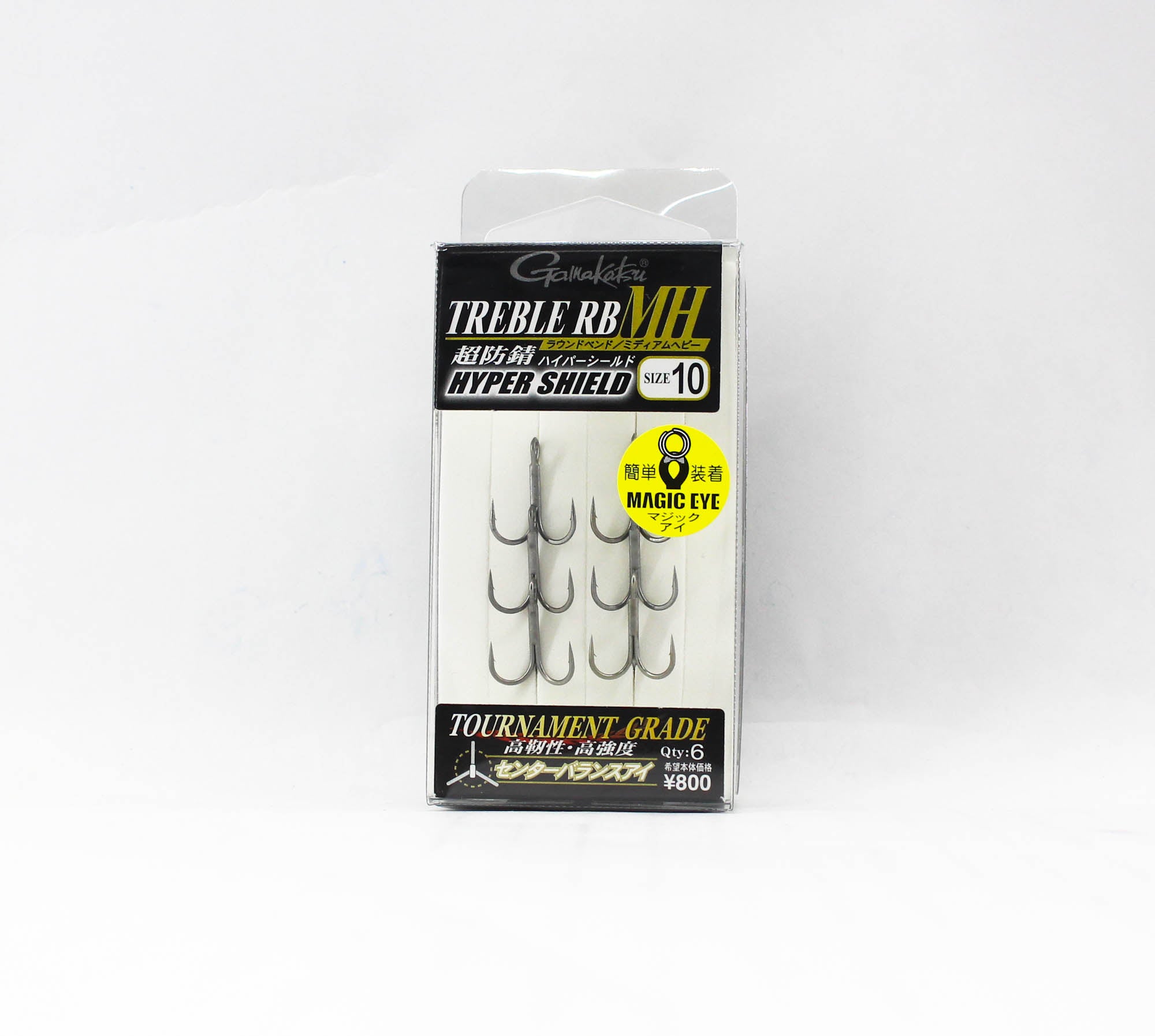 Gamakatsu 67366 Treble Hook RB MH Hyper Shield Size 10 ,6 Per pack (6174)