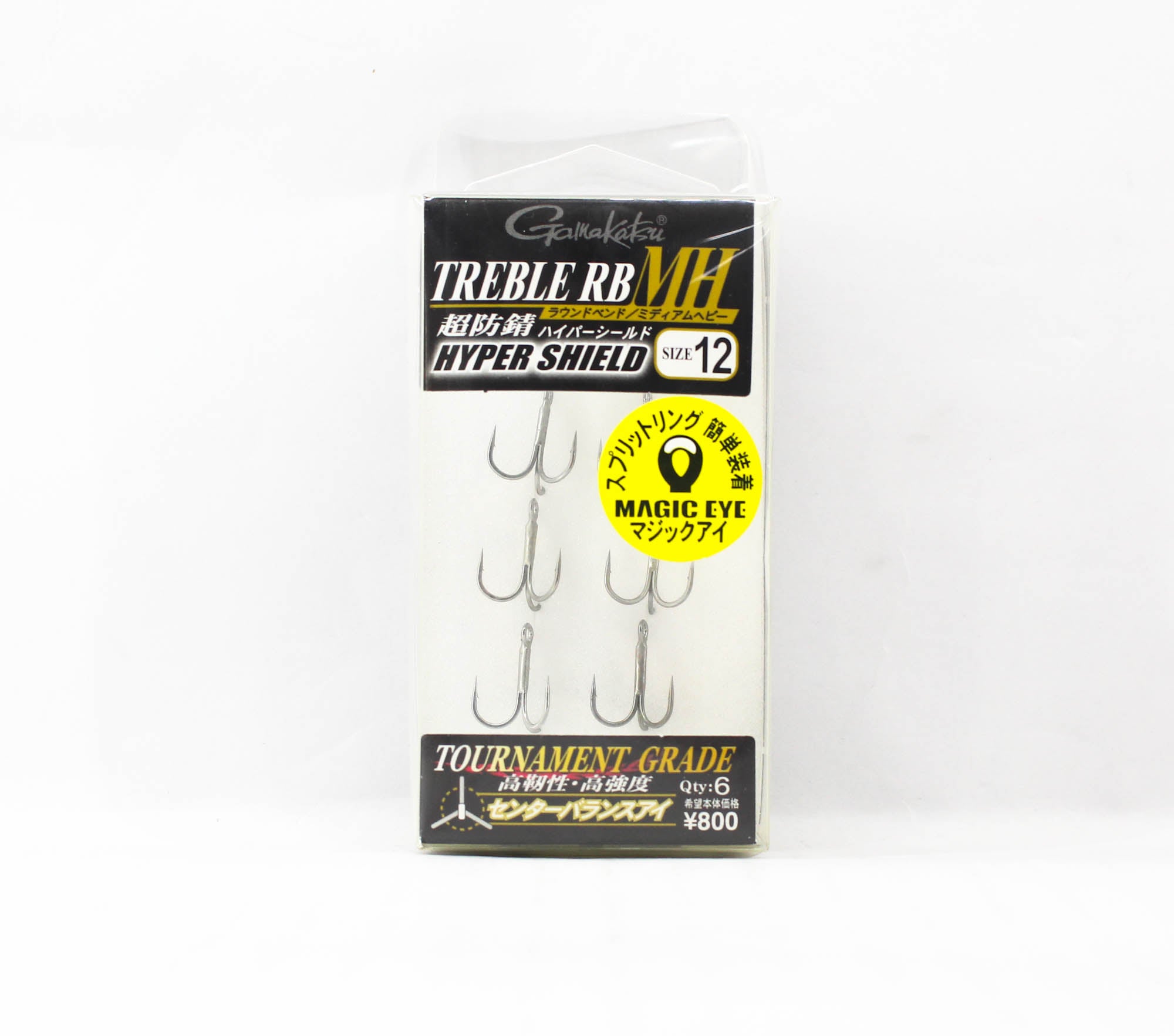 Gamakatsu 67366 Treble Hook RB MH Hyper Shield Size 12 ,6 Per pack (6181)